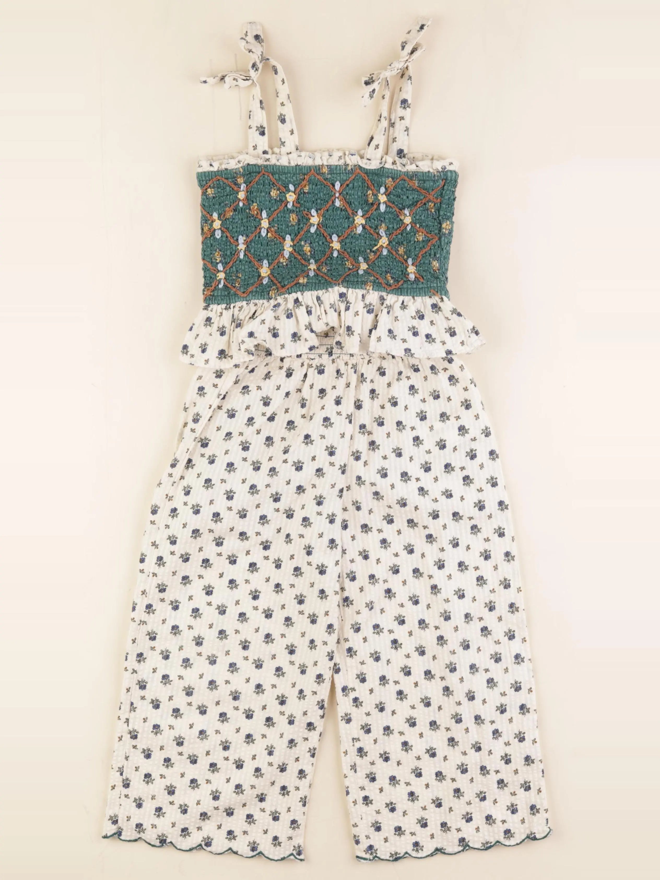 Zara - ensemble beige, vert - 6 ans