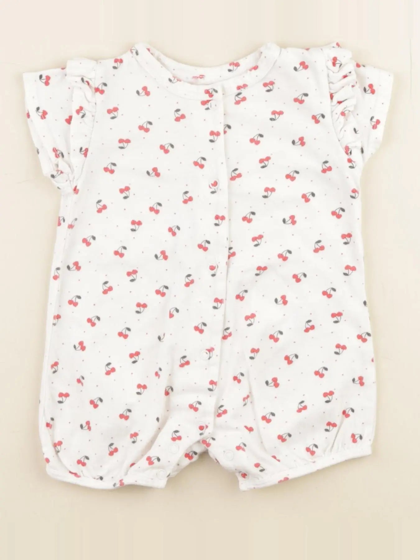 Vertbaudet - pyjama coton blanc - 3 mois