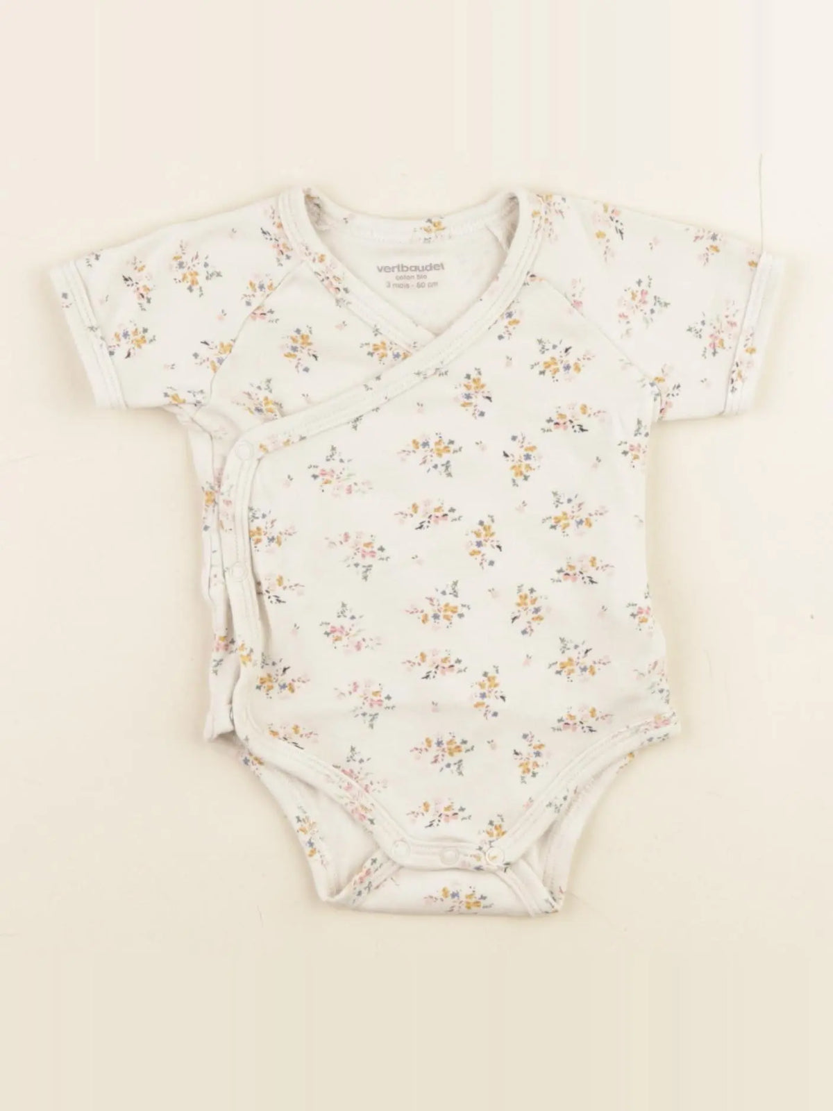 Vertbaudet - body beige - 3 mois