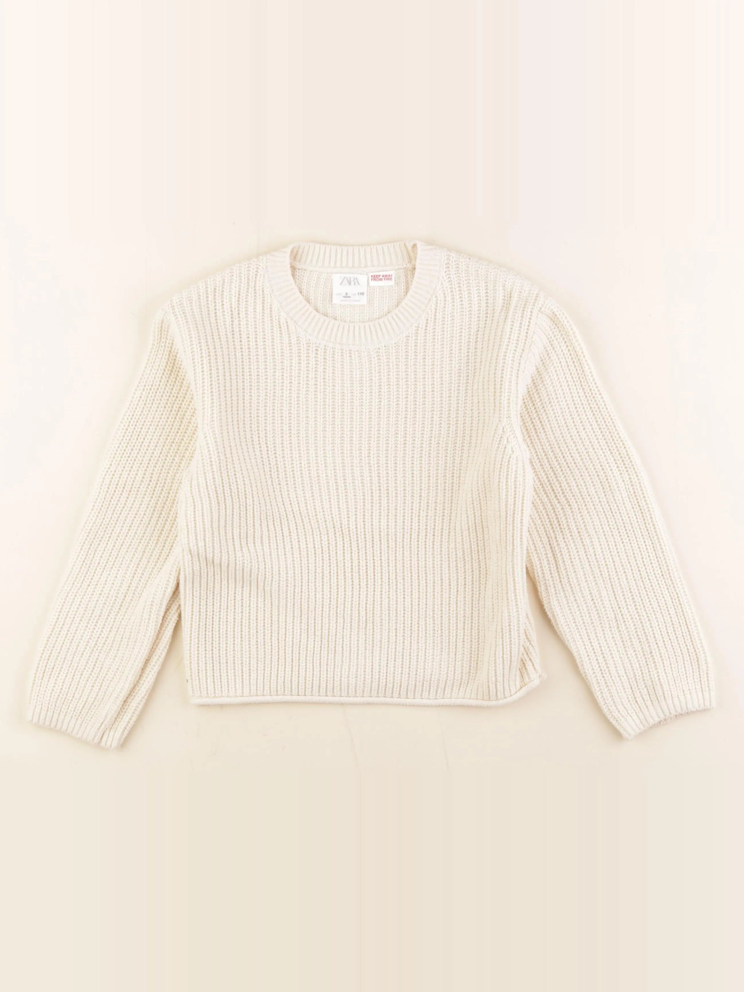 Zara - pull beige - 5 ans