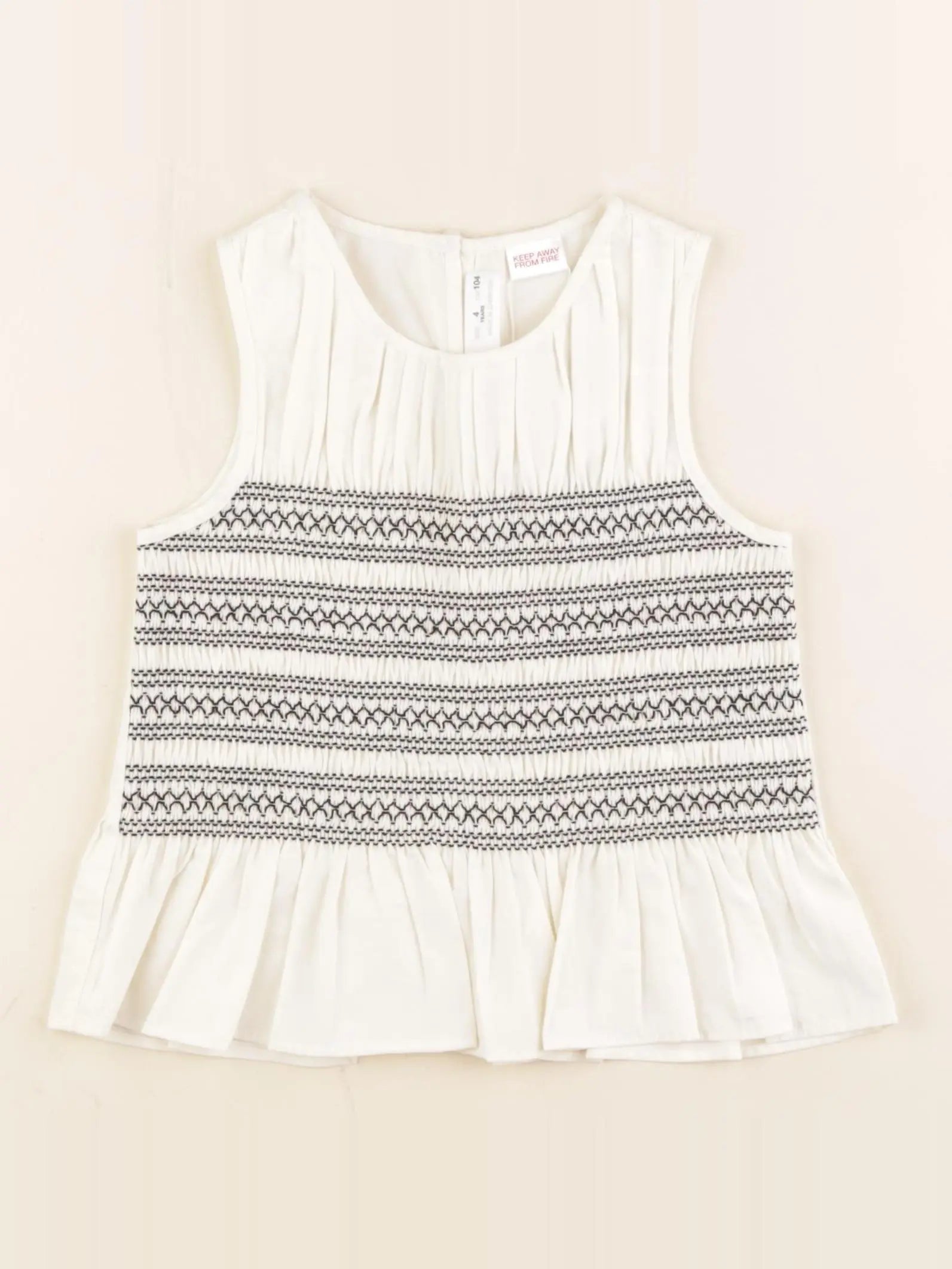 Zara - blouse beige, noir - 4 ans