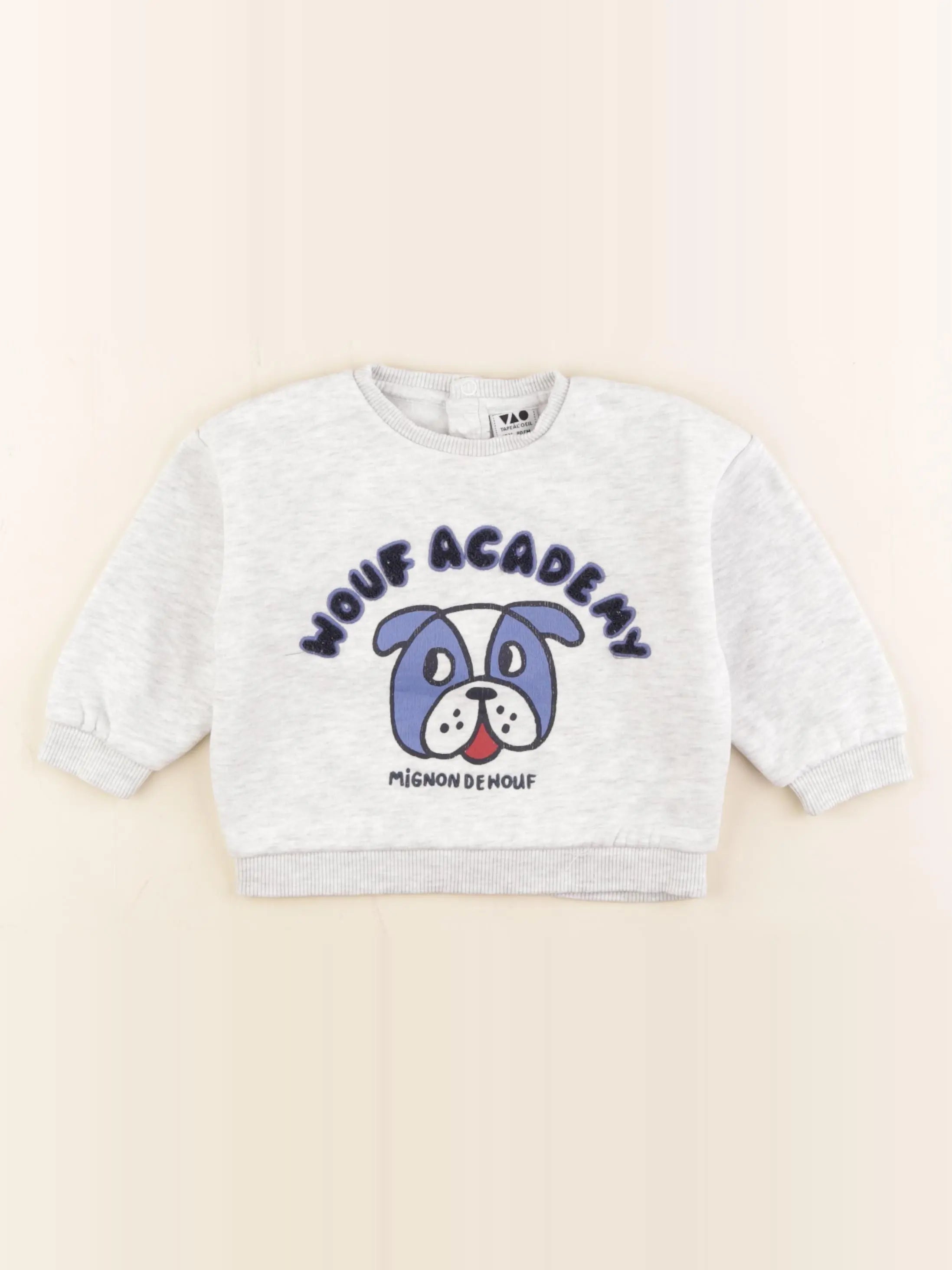 Tape à l'oeil - sweat gris - 18 mois