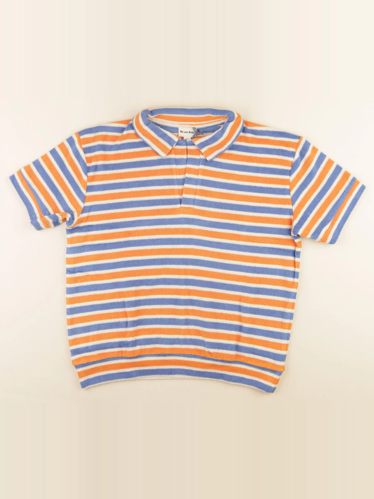 Polo éponge orange, bleu