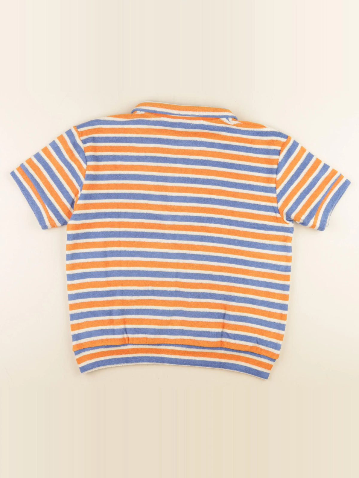 Polo éponge orange, bleu