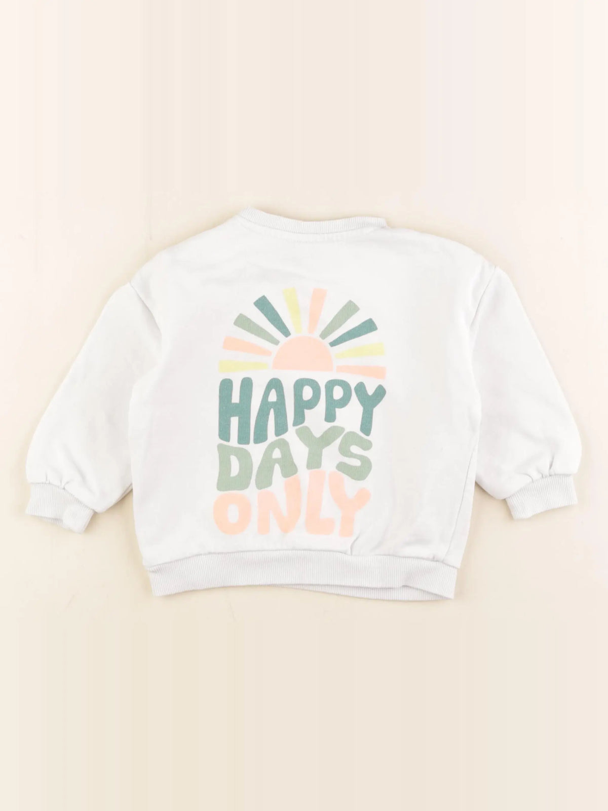 Tape à l'oeil - sweat imprimé au dos blanc - 18 mois