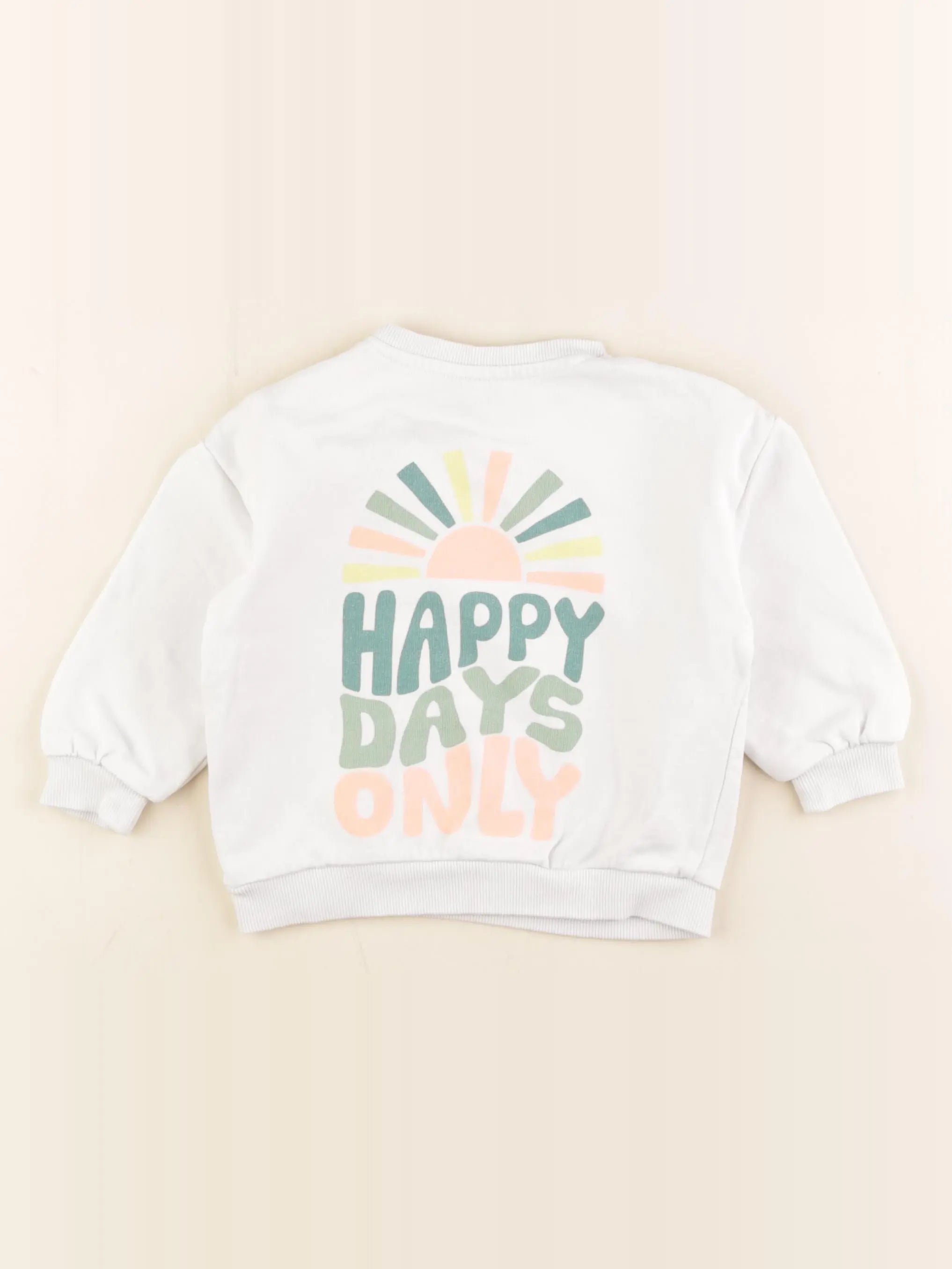 Tape à l'oeil - sweat imprimé au dos blanc - 18 mois