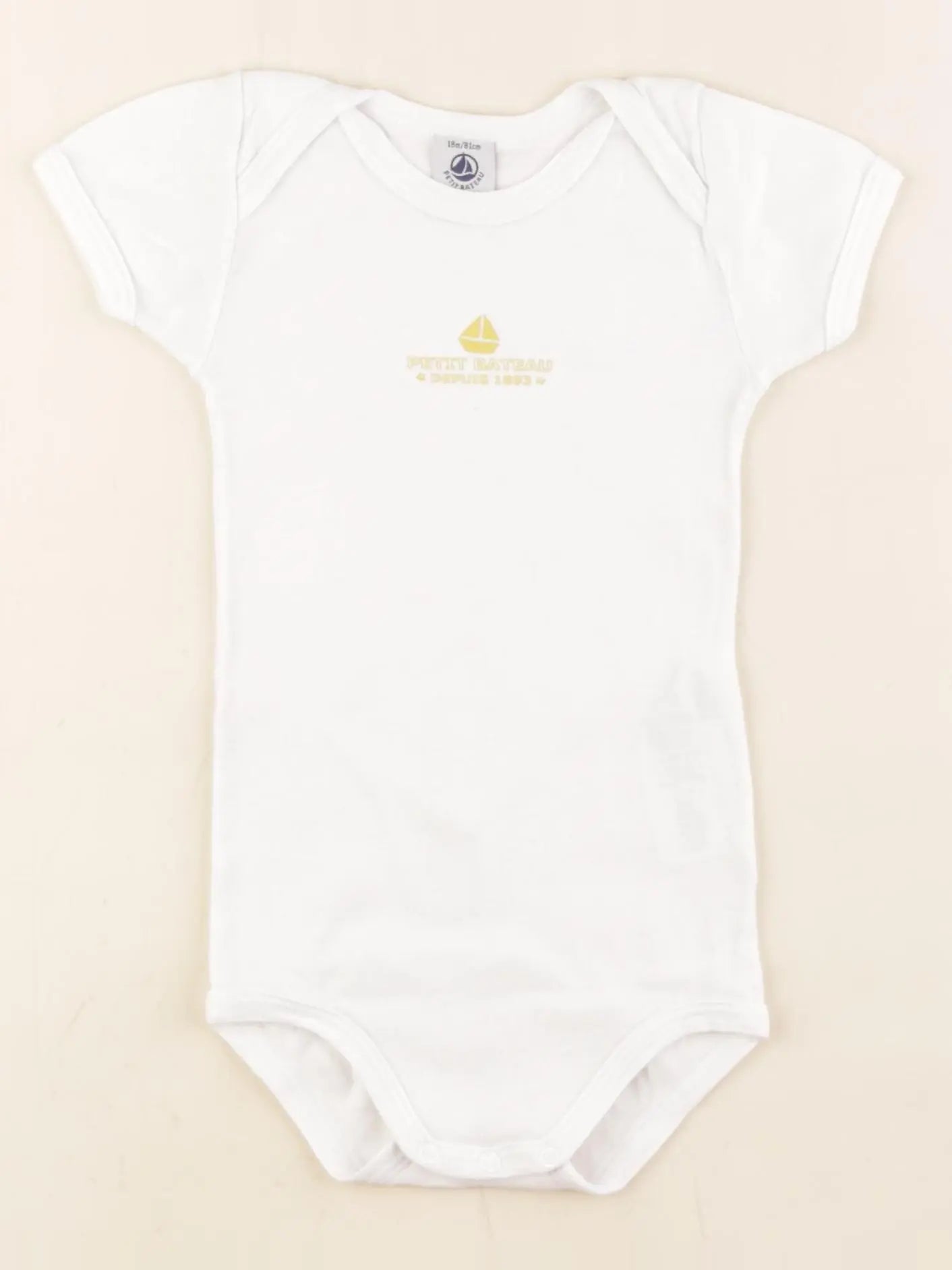 Petit Bateau - body blanc - 18 mois