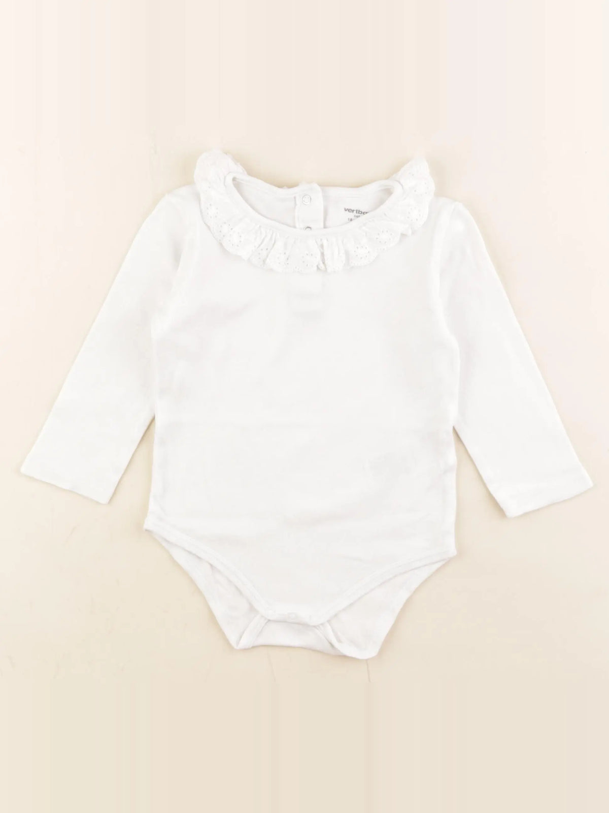 Vertbaudet - body à col blanc - 18 mois