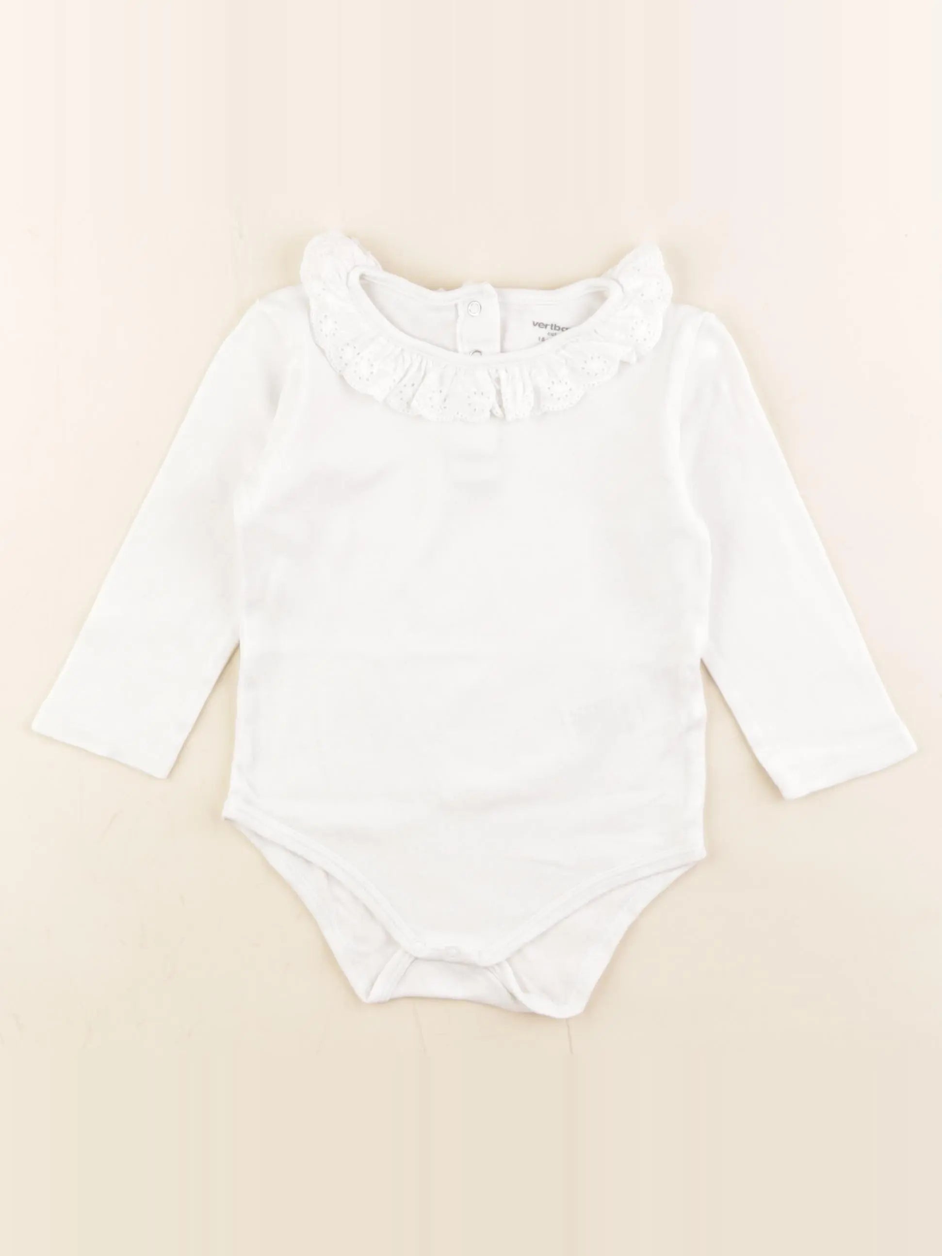 Vertbaudet - body à col blanc - 18 mois
