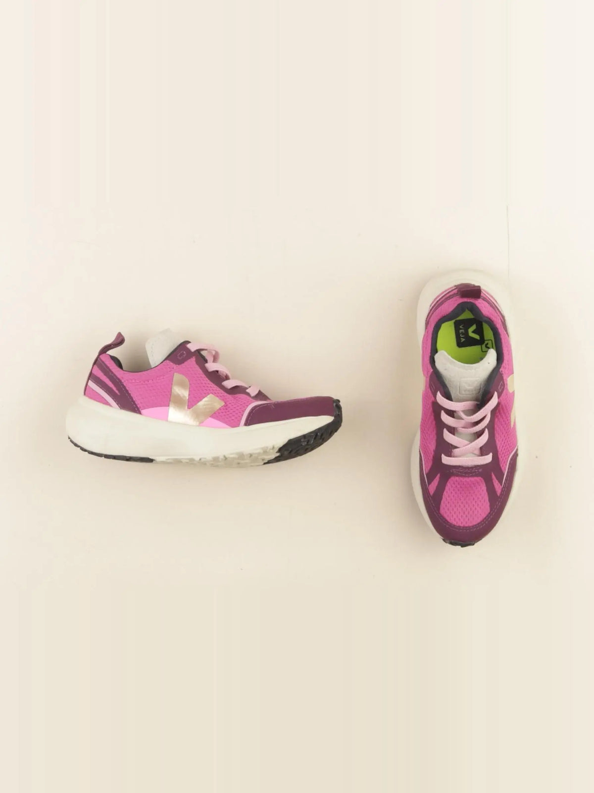 Veja - tennis élastiqué rose - pointure 30