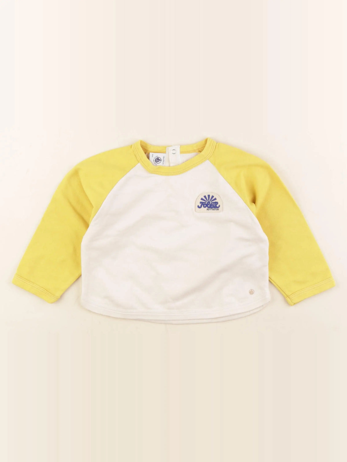 Petit Bateau - tee-shirt beige, jaune - 18 mois