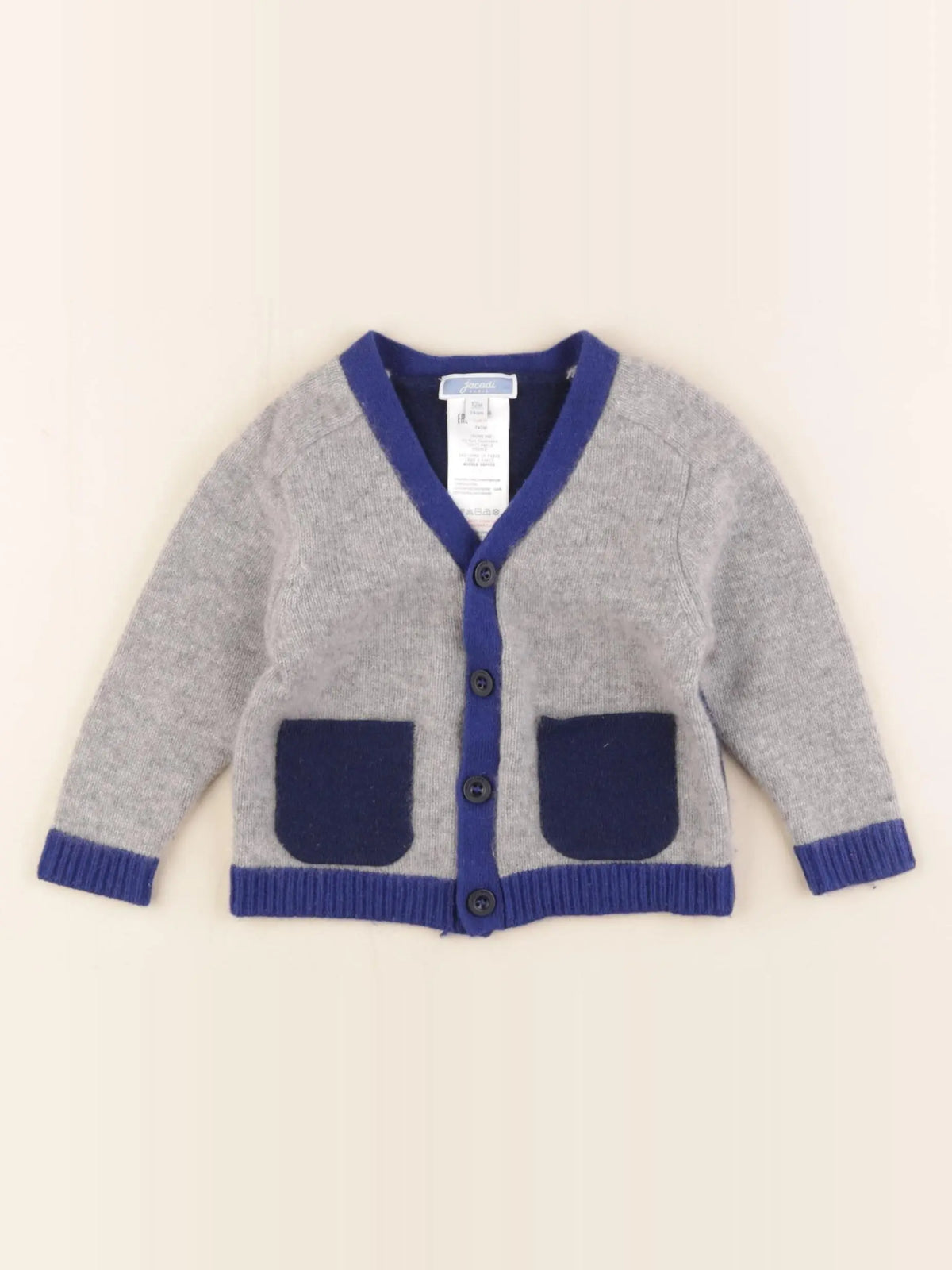 Jacadi - gilet gris - 12 mois