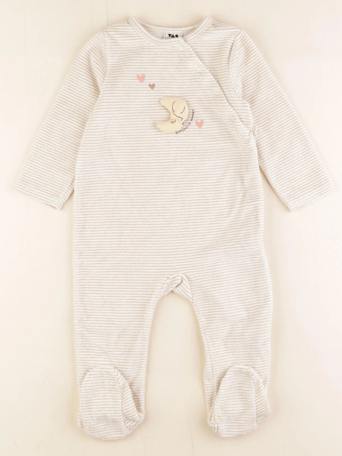 Tape à l'oeil - pyjama velours beige, or - 24 mois