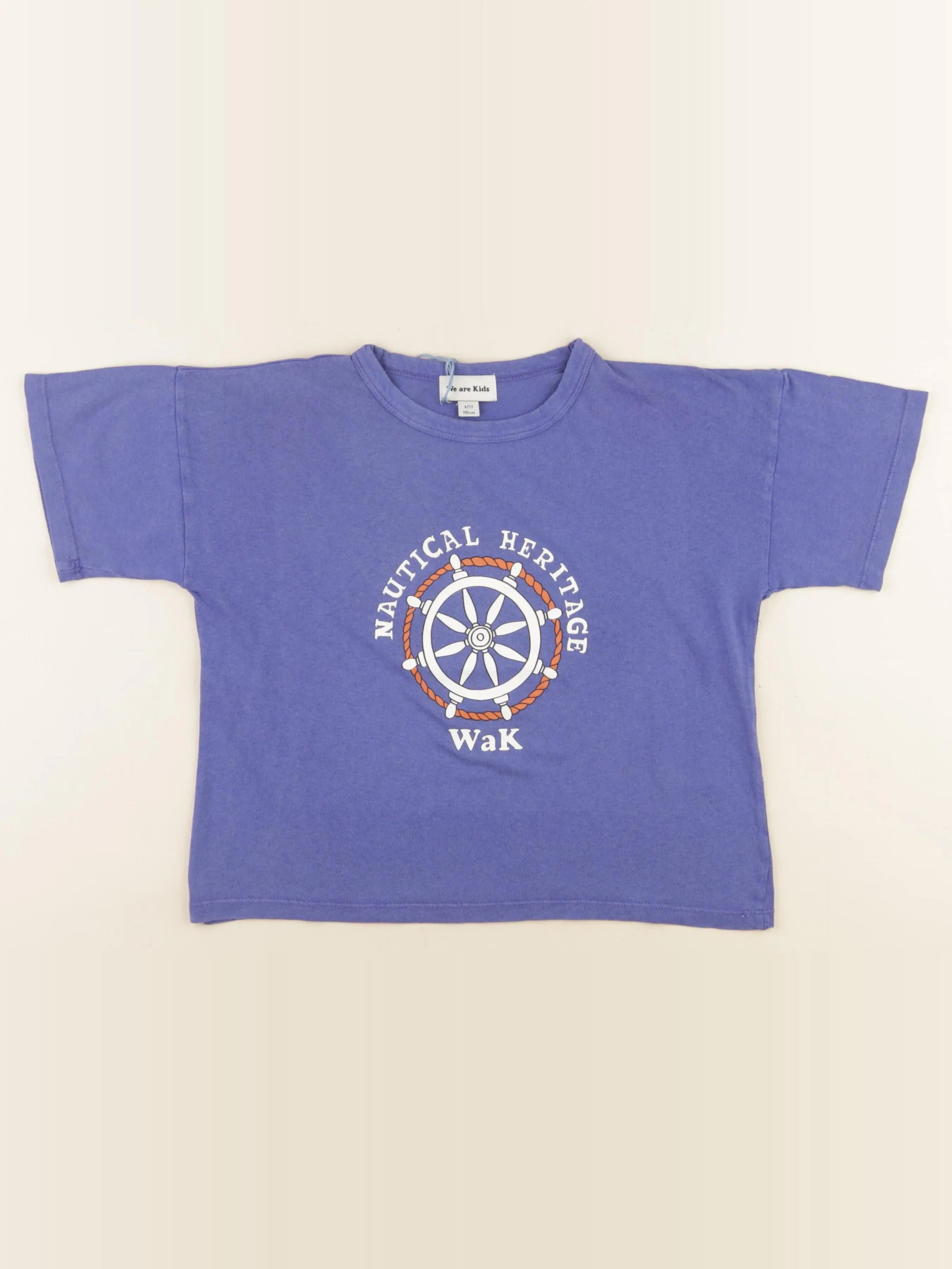 Tee-shirt bleu délavé