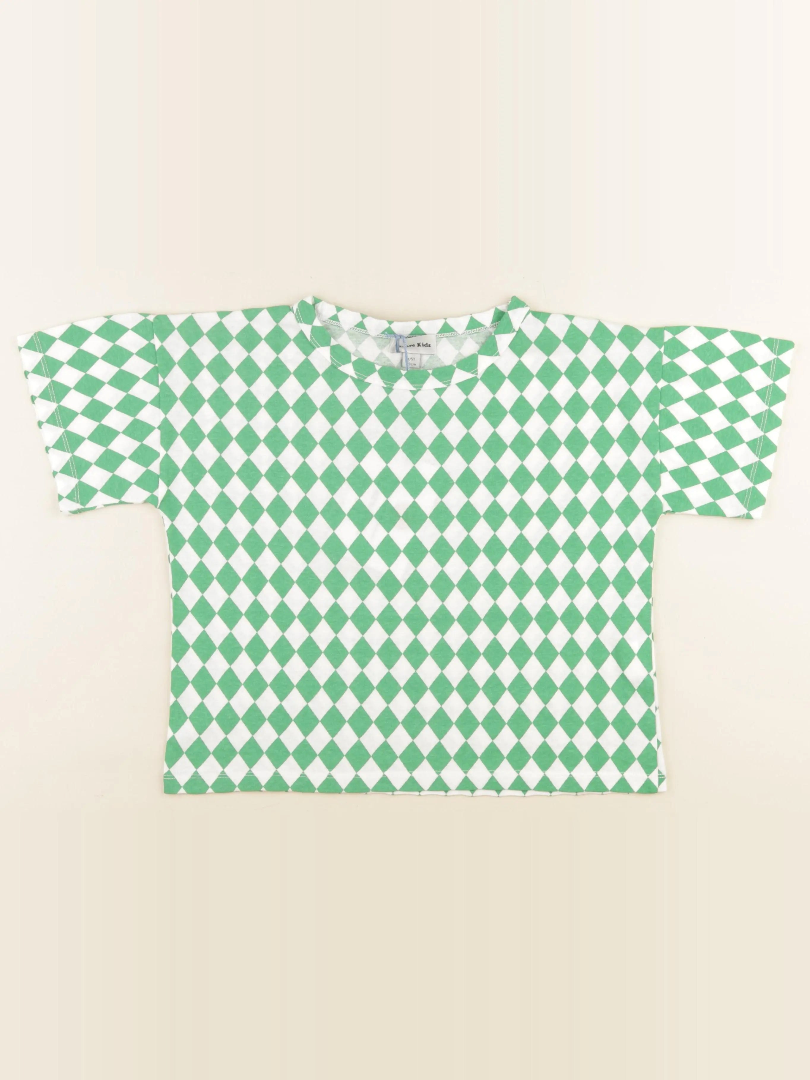 Tee-shirt blanc, vert