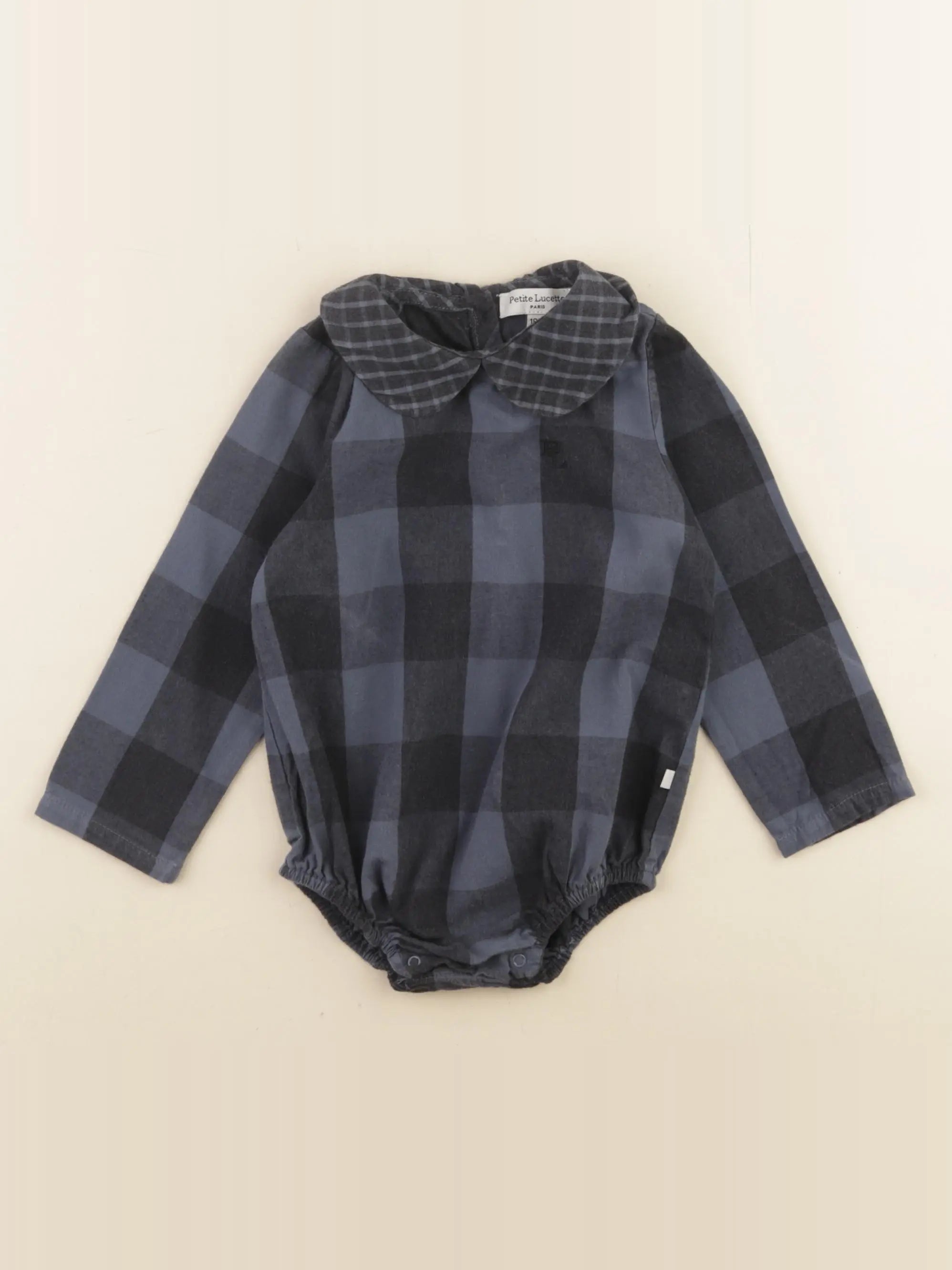 Petite Lucette - body blouse bleu - 18 mois