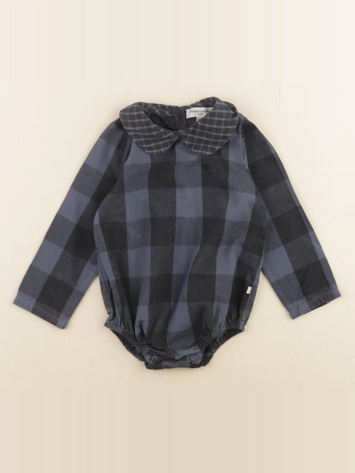 Petite Lucette - body blouse bleu - 18 mois