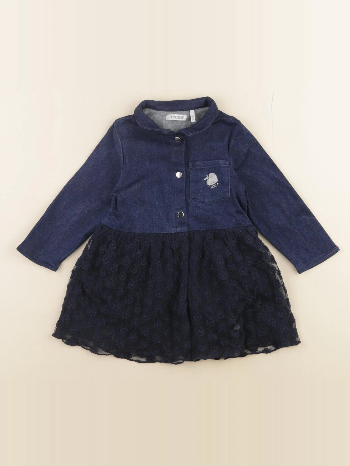 IKKS - robe bleu - 12 mois