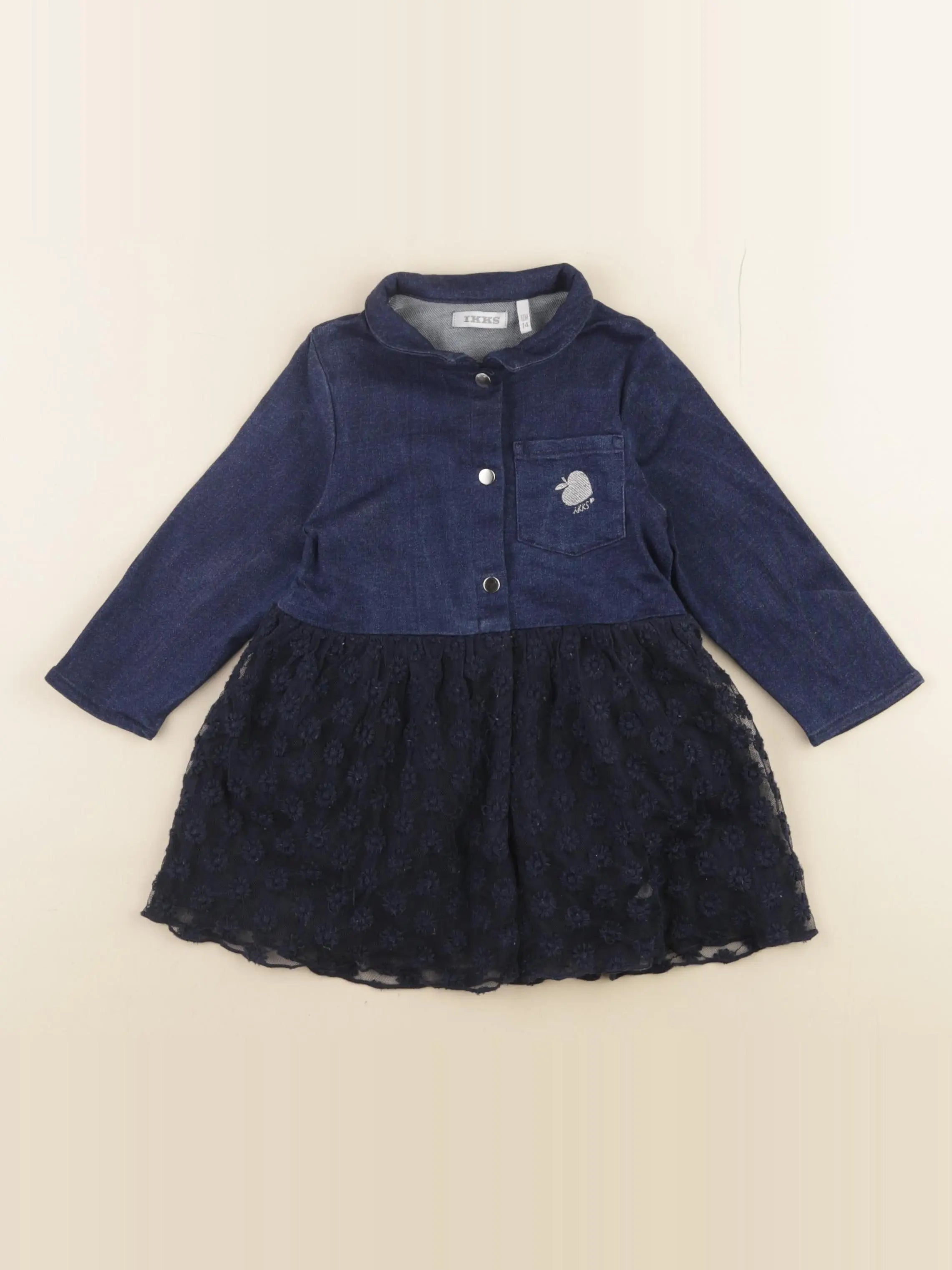 IKKS - robe bleu - 12 mois