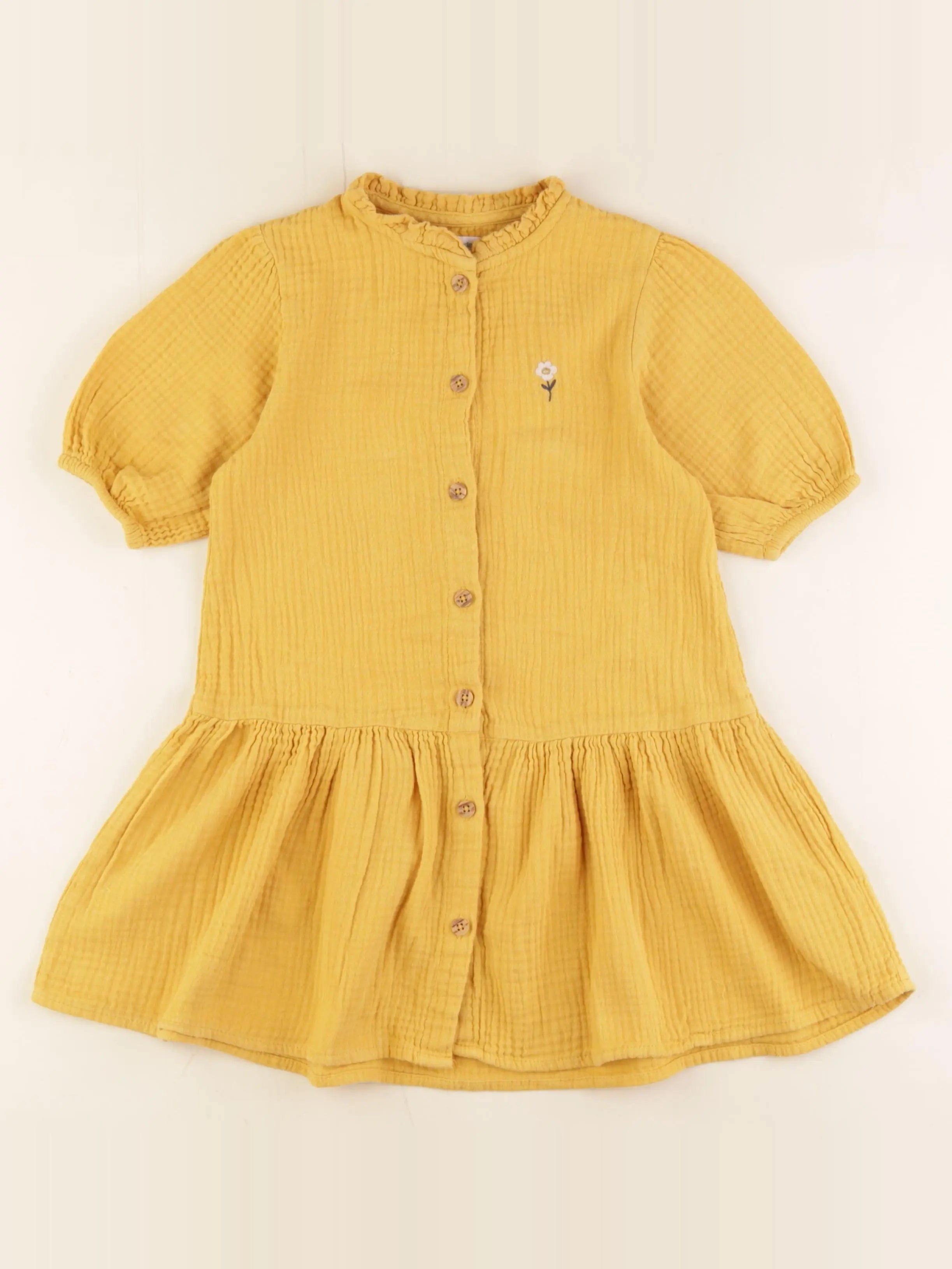 Vertbaudet - robe jaune - 6 ans