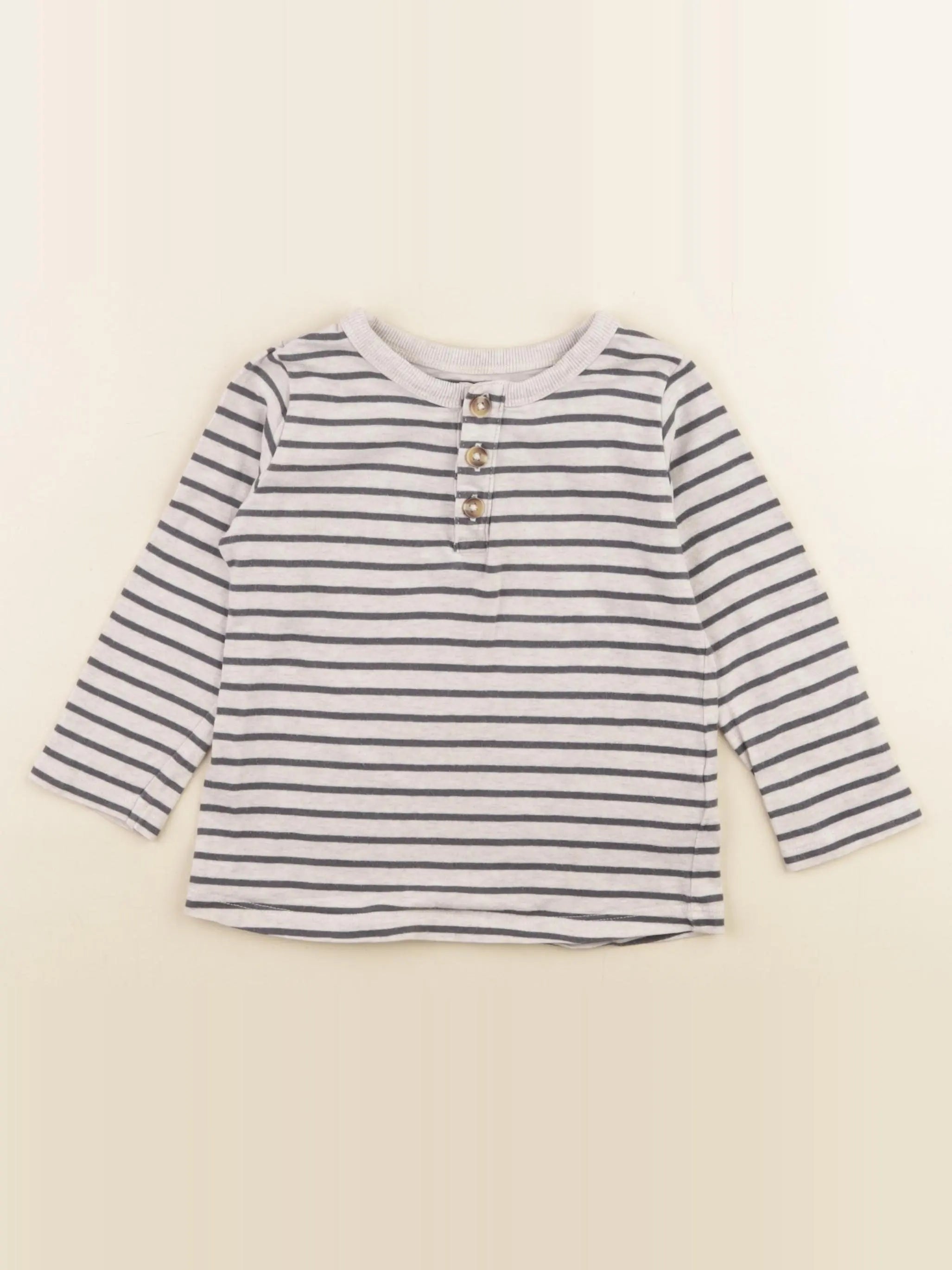 La Redoute - tee-shirt gris, bleu - 2 ans