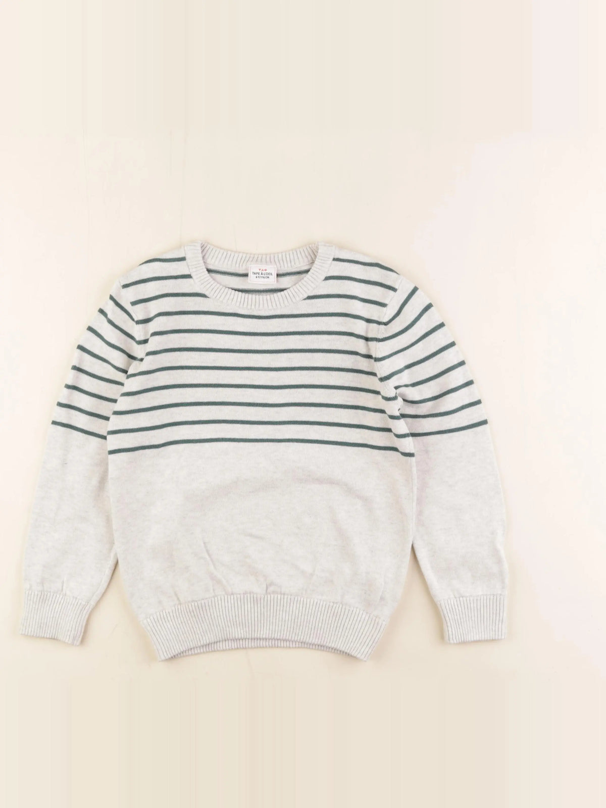 Tape à l'oeil - pull gris, vert - 6 ans