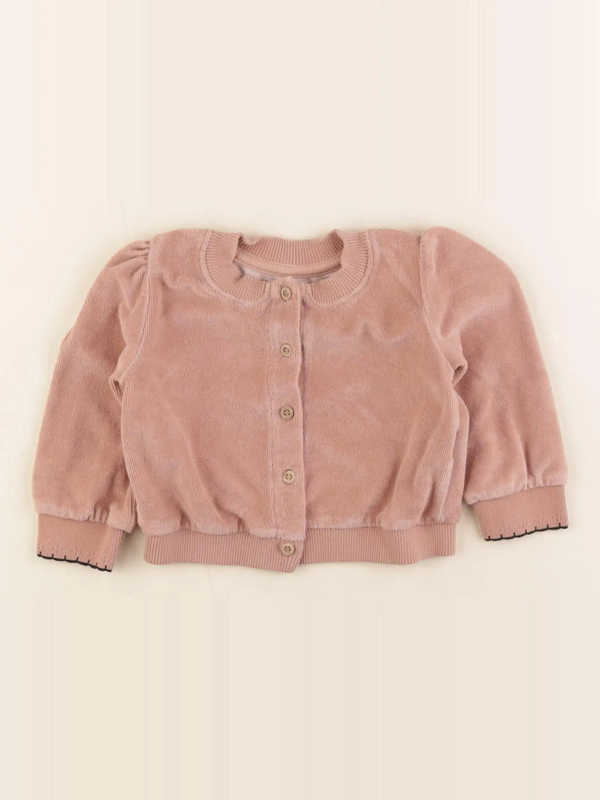Emile et Ida - gilet rose - 9 mois