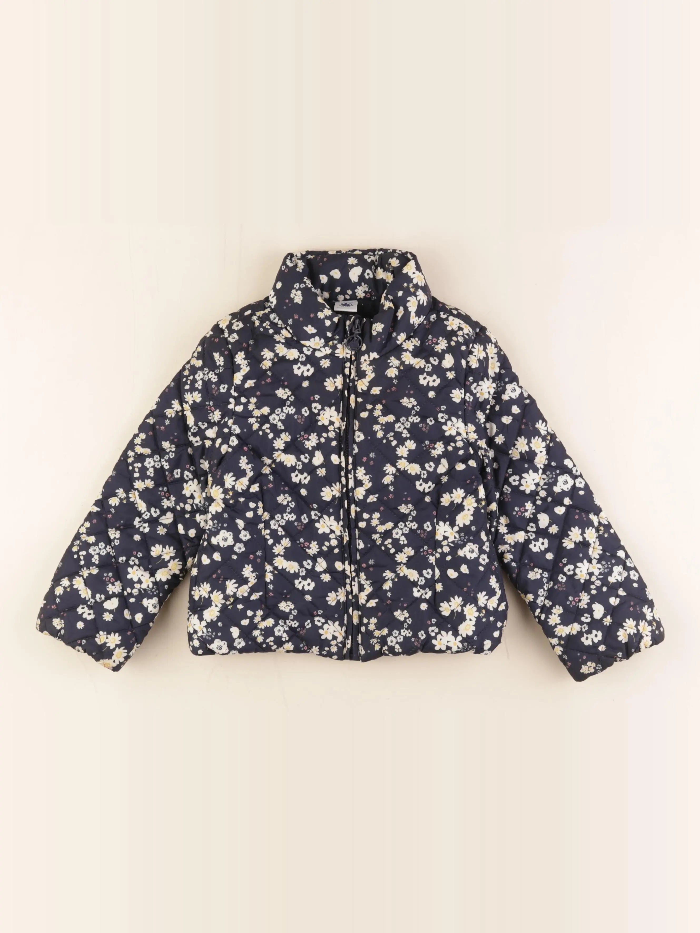 Petit Bateau - doudoune bleu, blanc - 3 ans