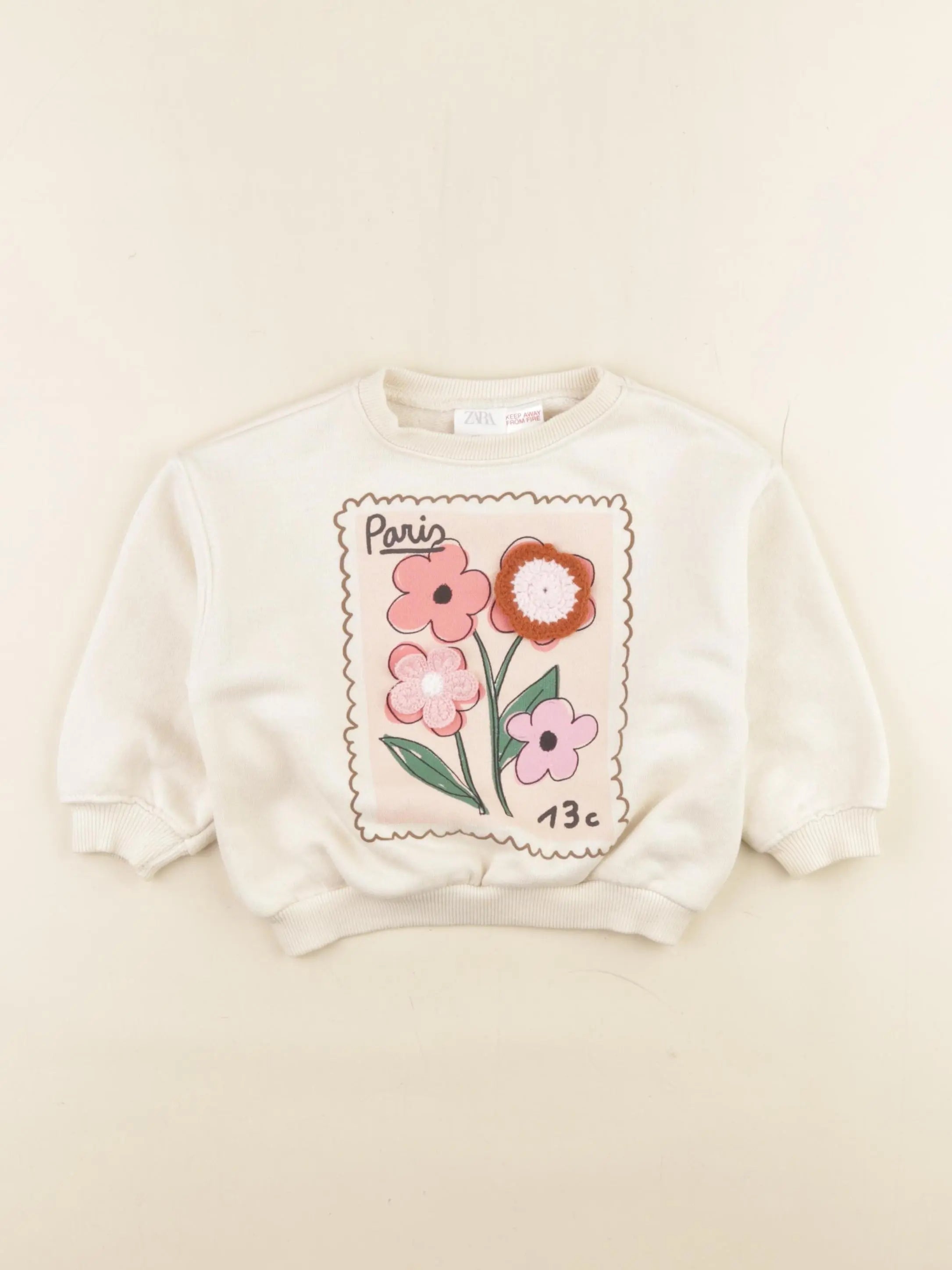 Zara - sweat beige - 18 mois