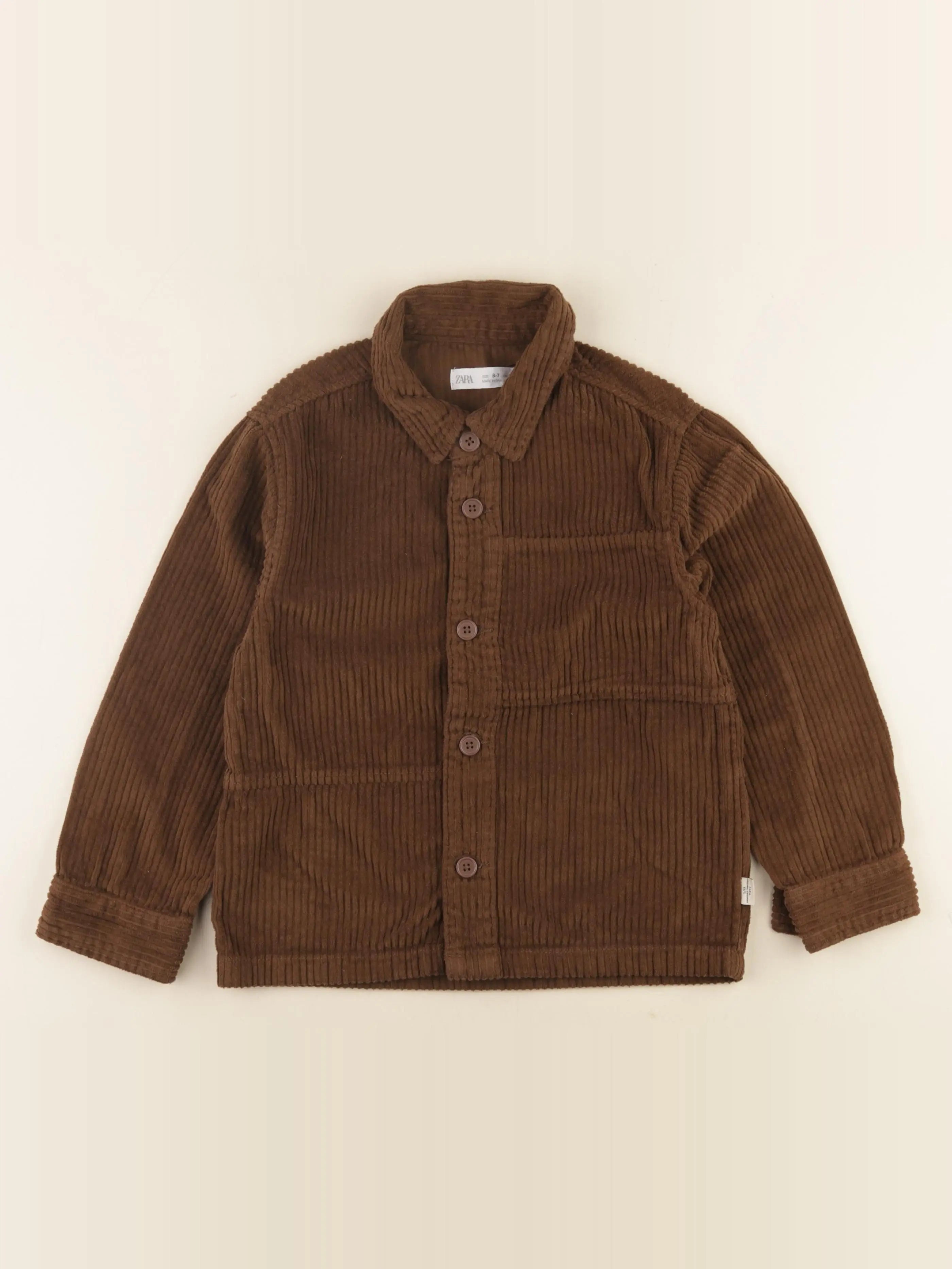 Zara - chemise marron - 6/7 ans
