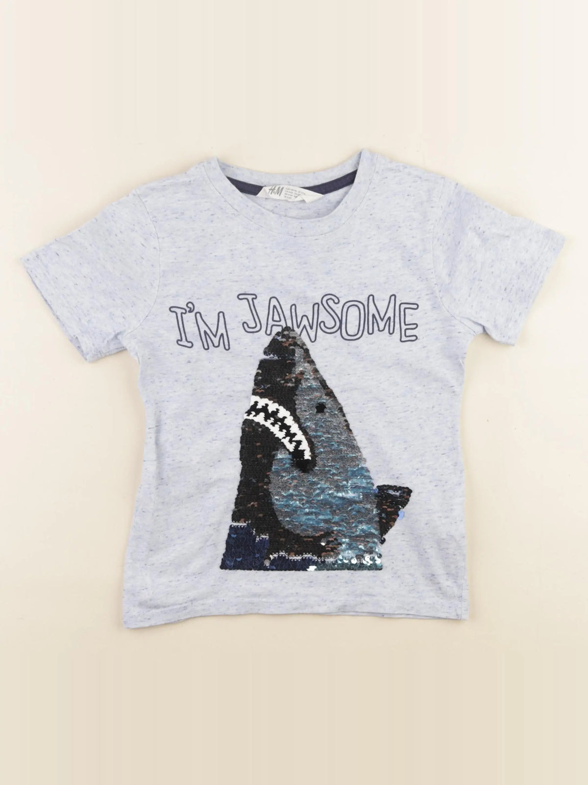 H&M - tee-shirt bleu - 6 ans
