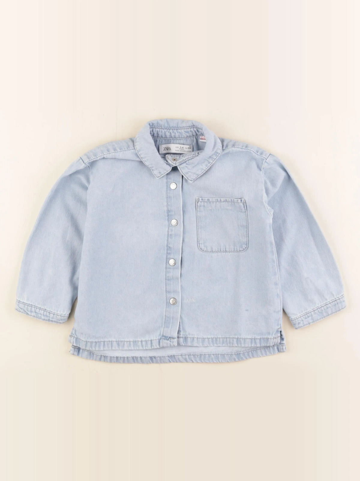 Zara - chemise bleu - 3/4 ans