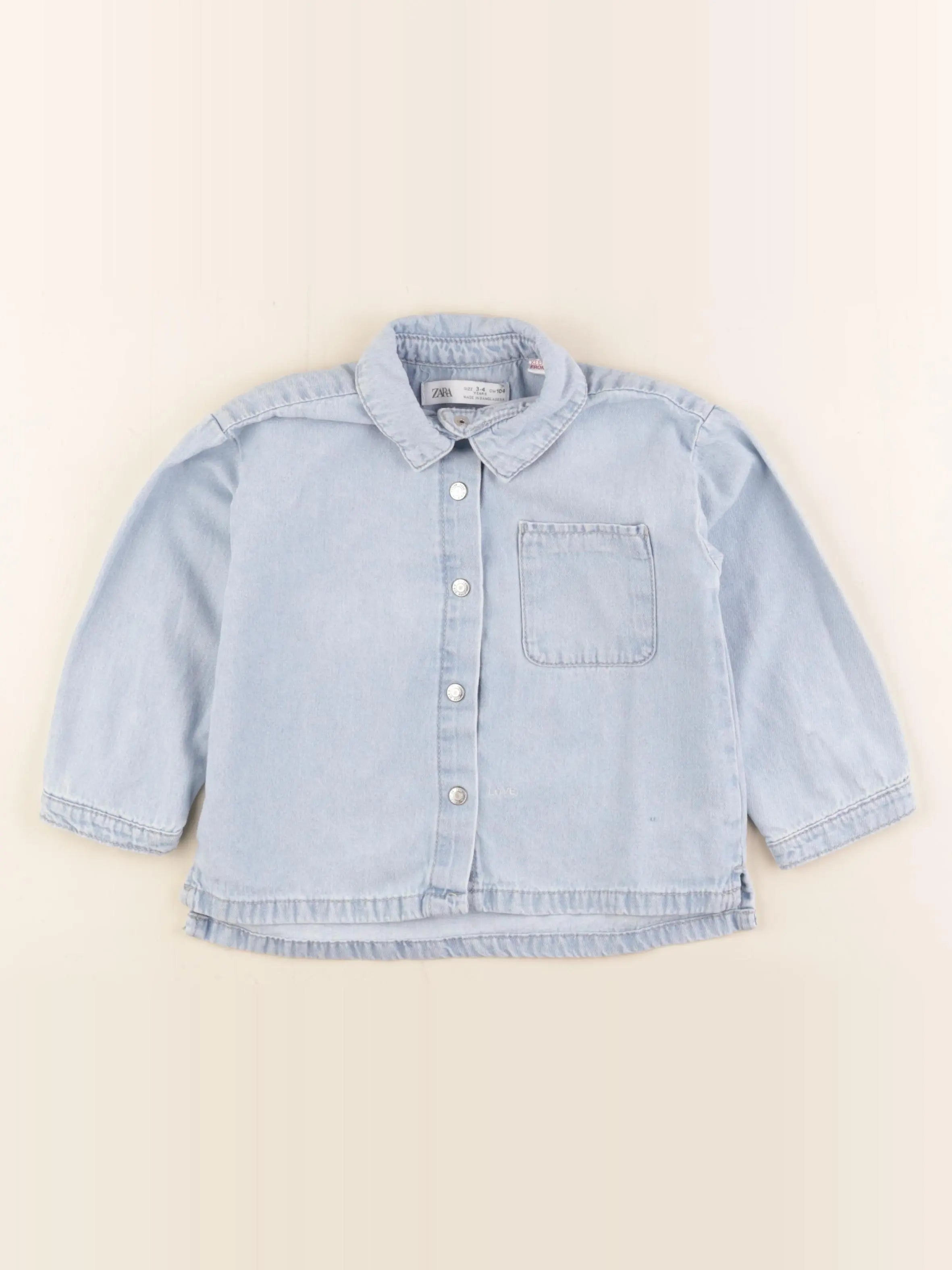 Zara - chemise bleu - 3/4 ans