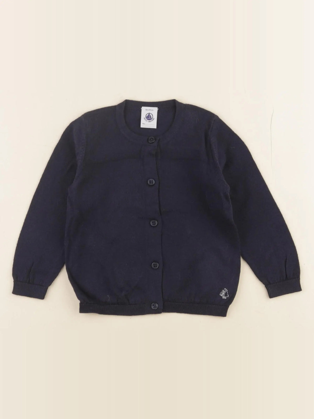 Petit Bateau - gilet bleu - 18 mois