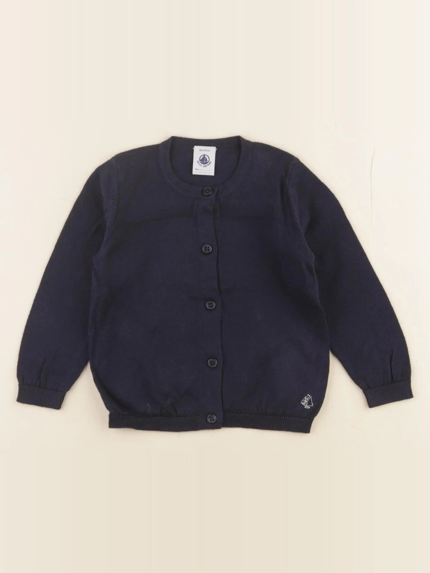 Petit Bateau - gilet bleu - 18 mois