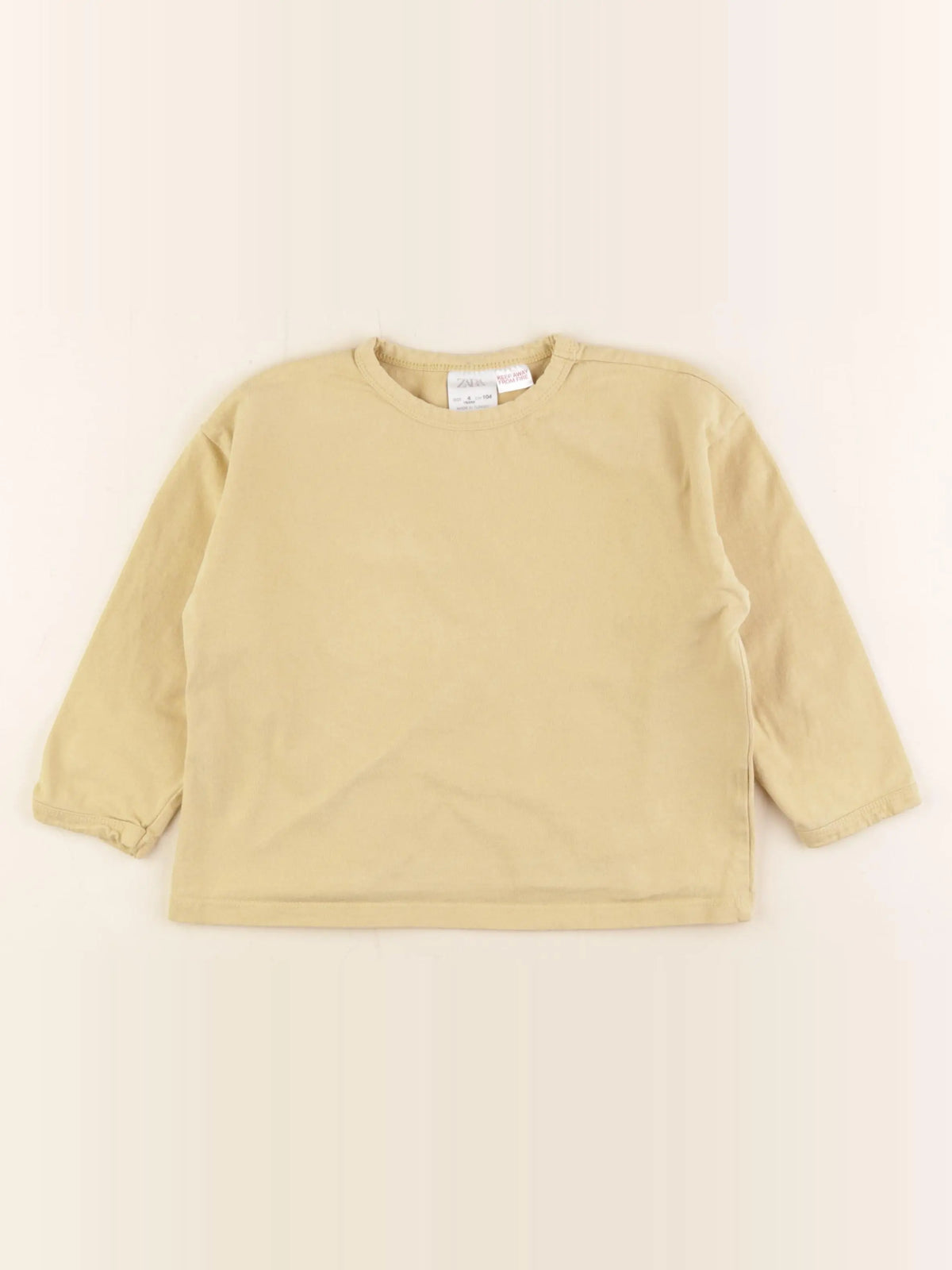 Zara - tee-shirt jaune - 4 ans