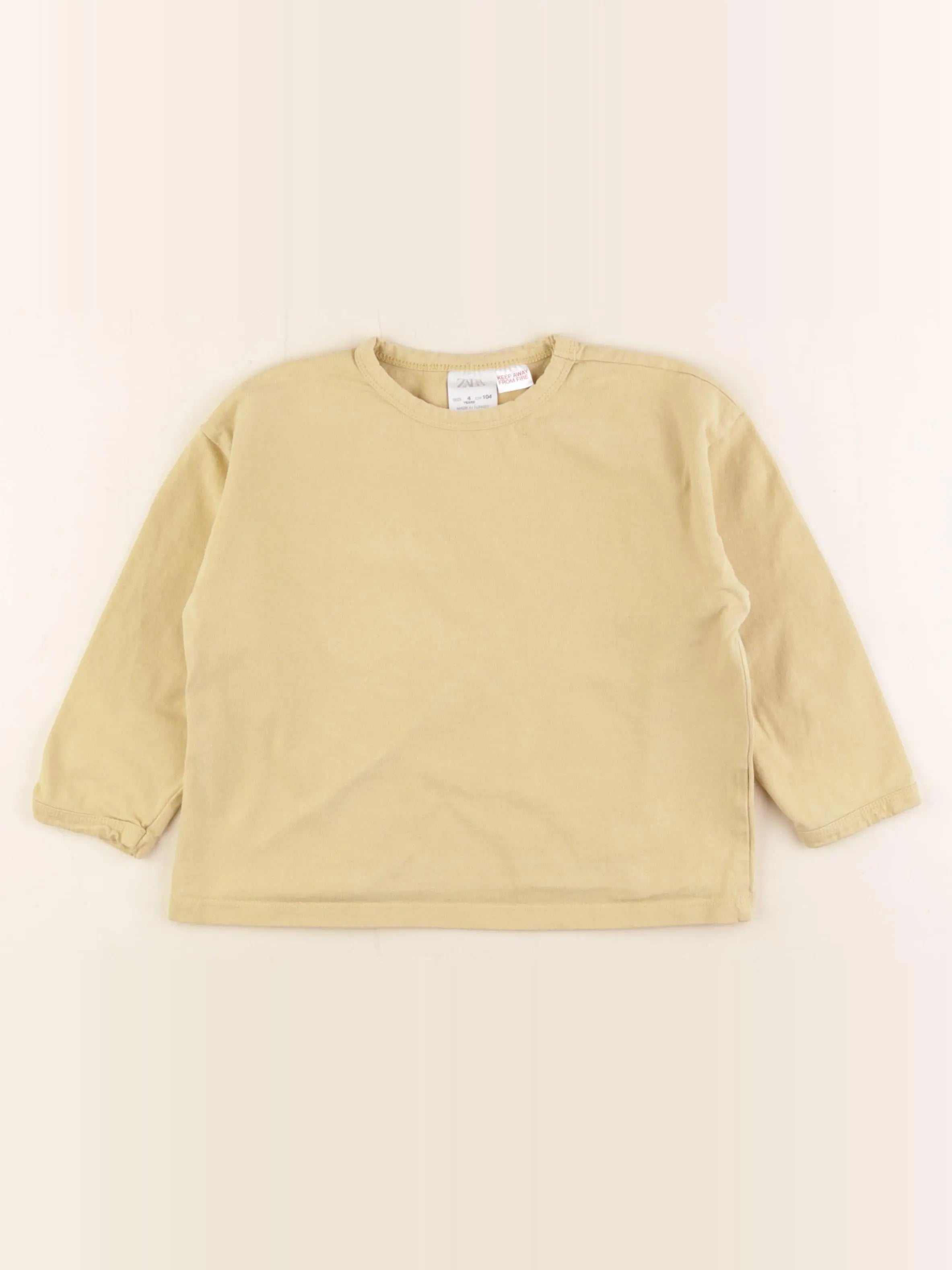 Zara - tee-shirt jaune - 4 ans