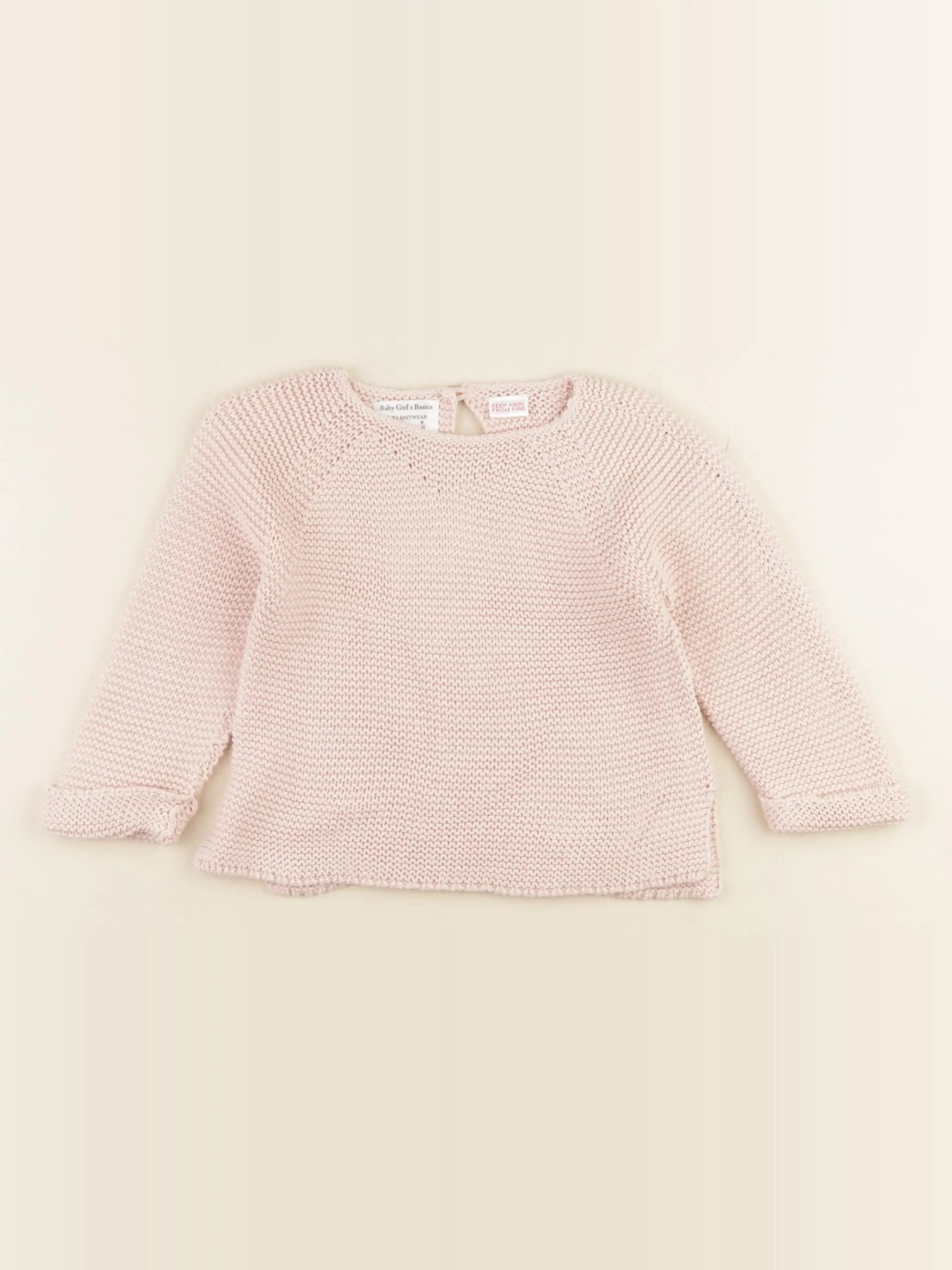 Zara - pull rose - 9/12 mois