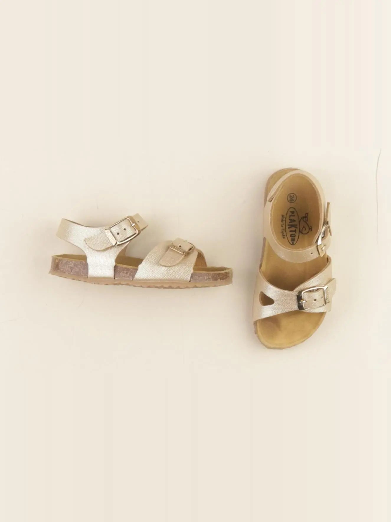 Plakton - sandales or - pointure 24