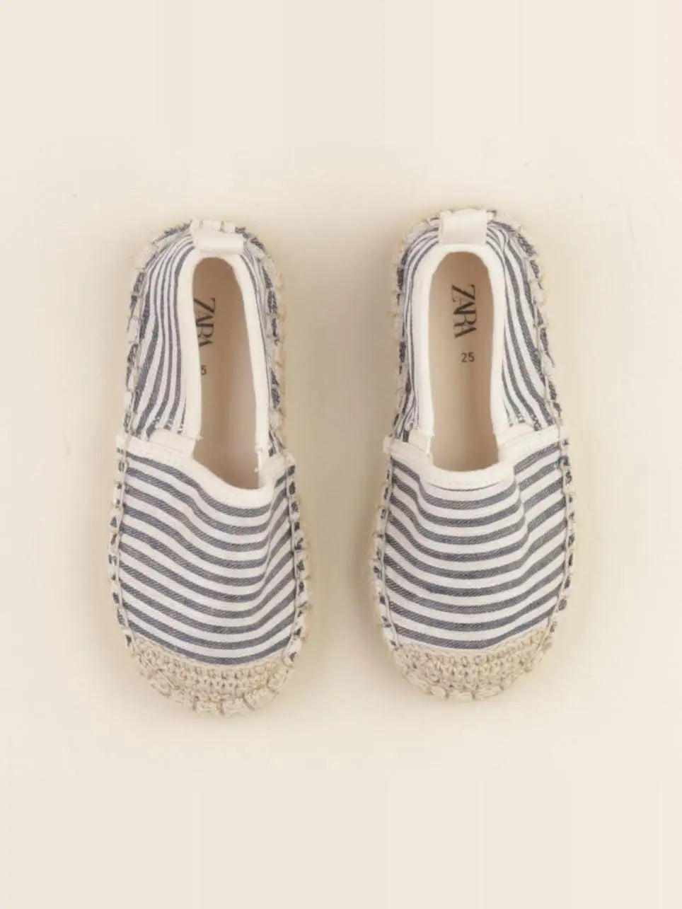 Zara - tennis élastiqué bleu, blanc - pointure 25