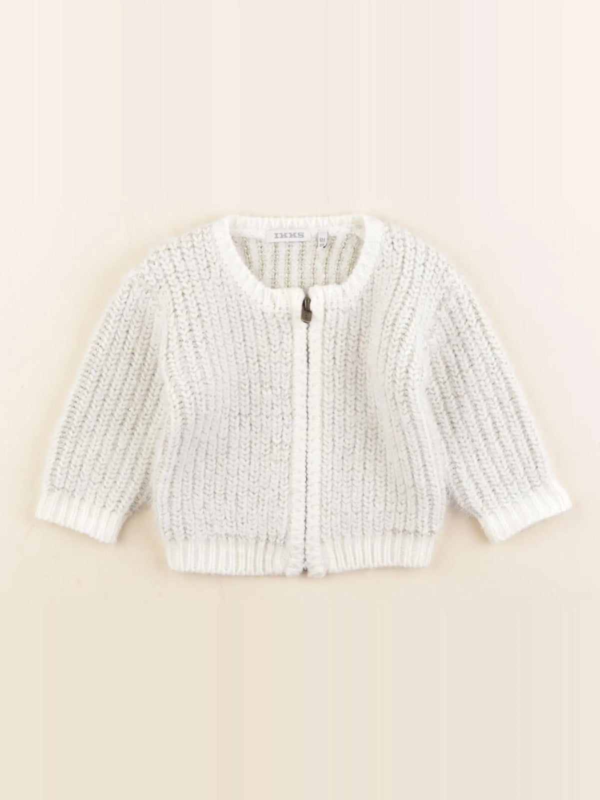 IKKS - gilet imprimé au dos beige, or - 6 mois