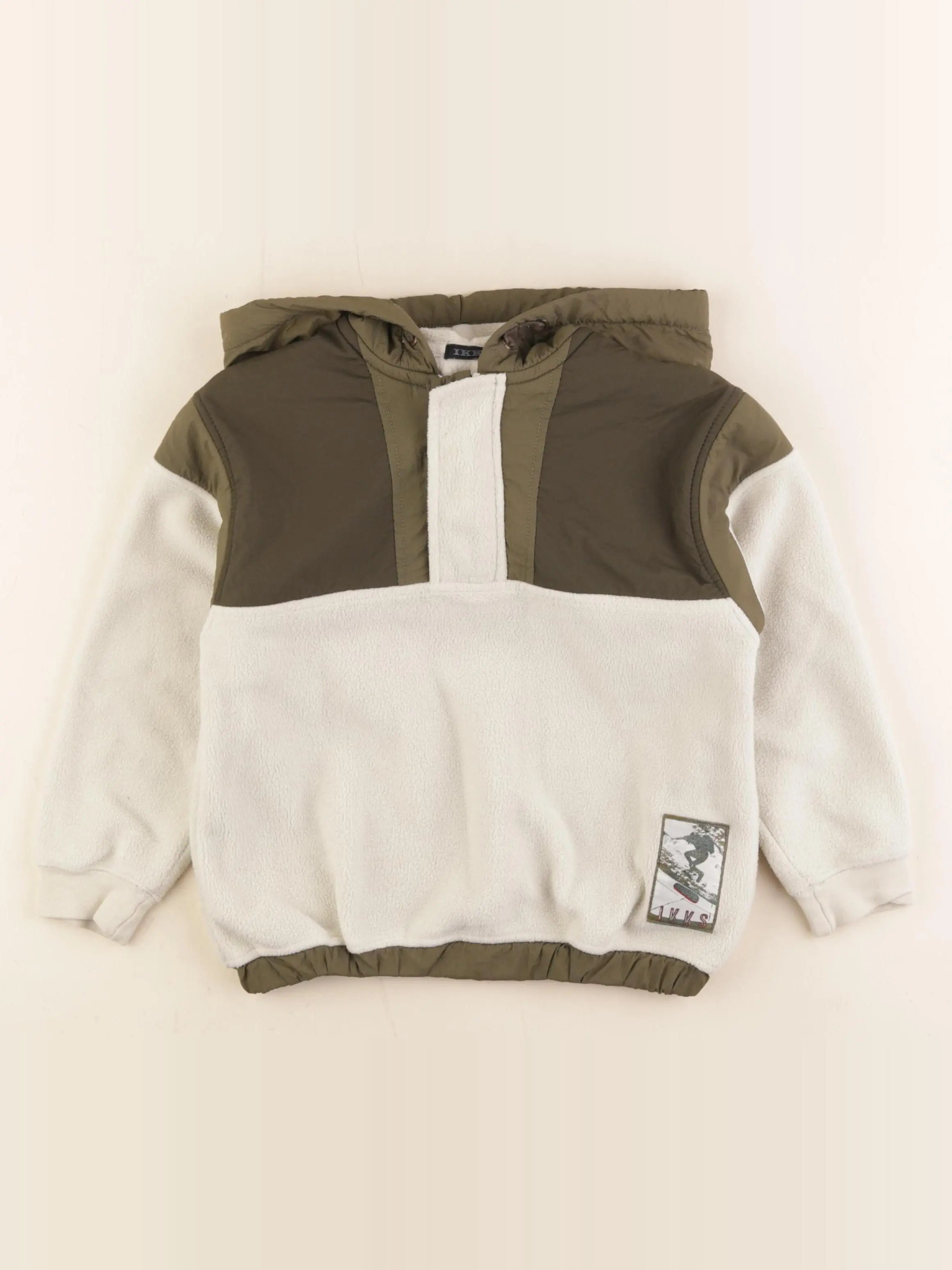 IKKS - polaire vert, beige - 4 ans