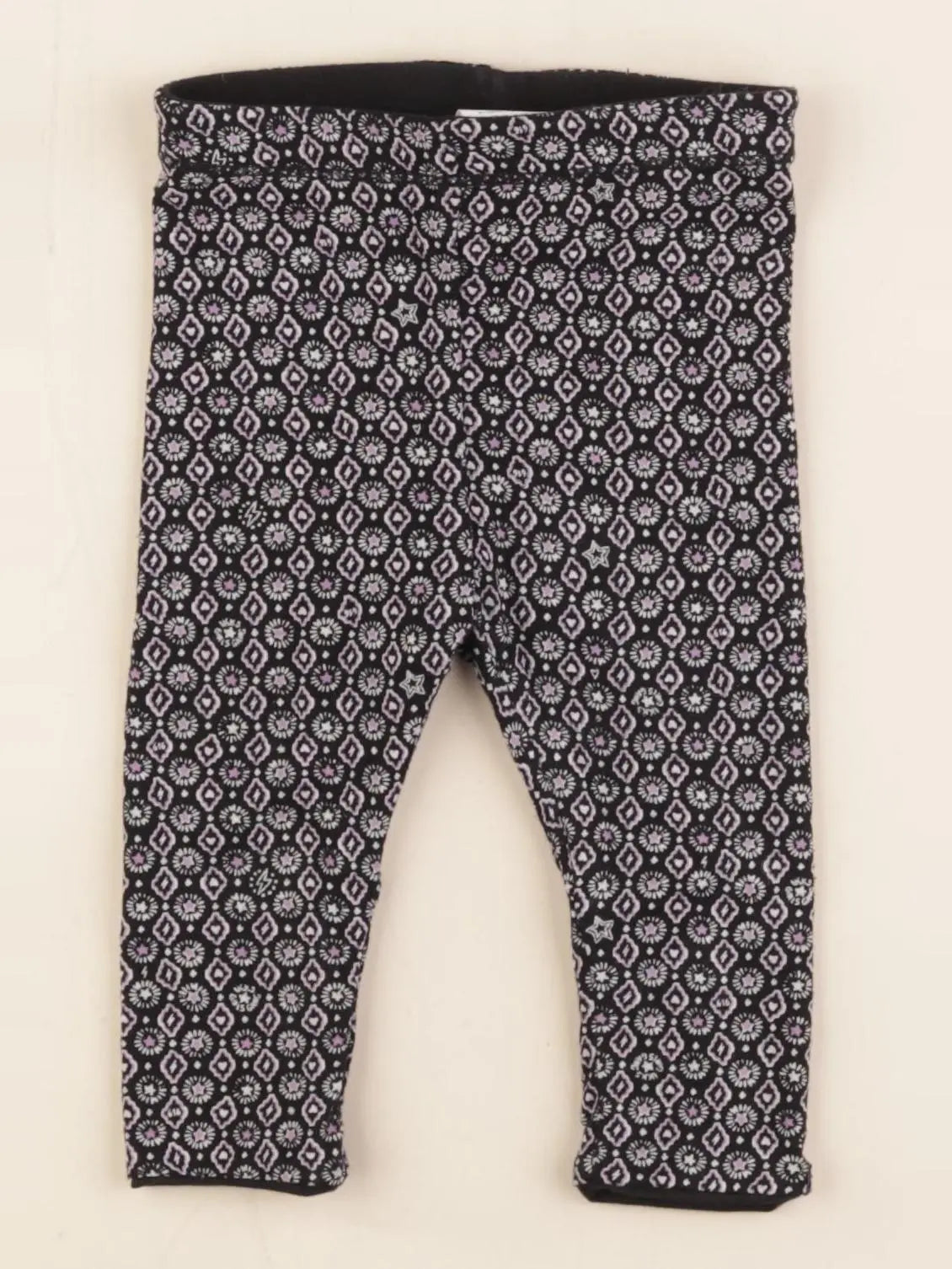 IKKS - legging noir, rose - 6 mois