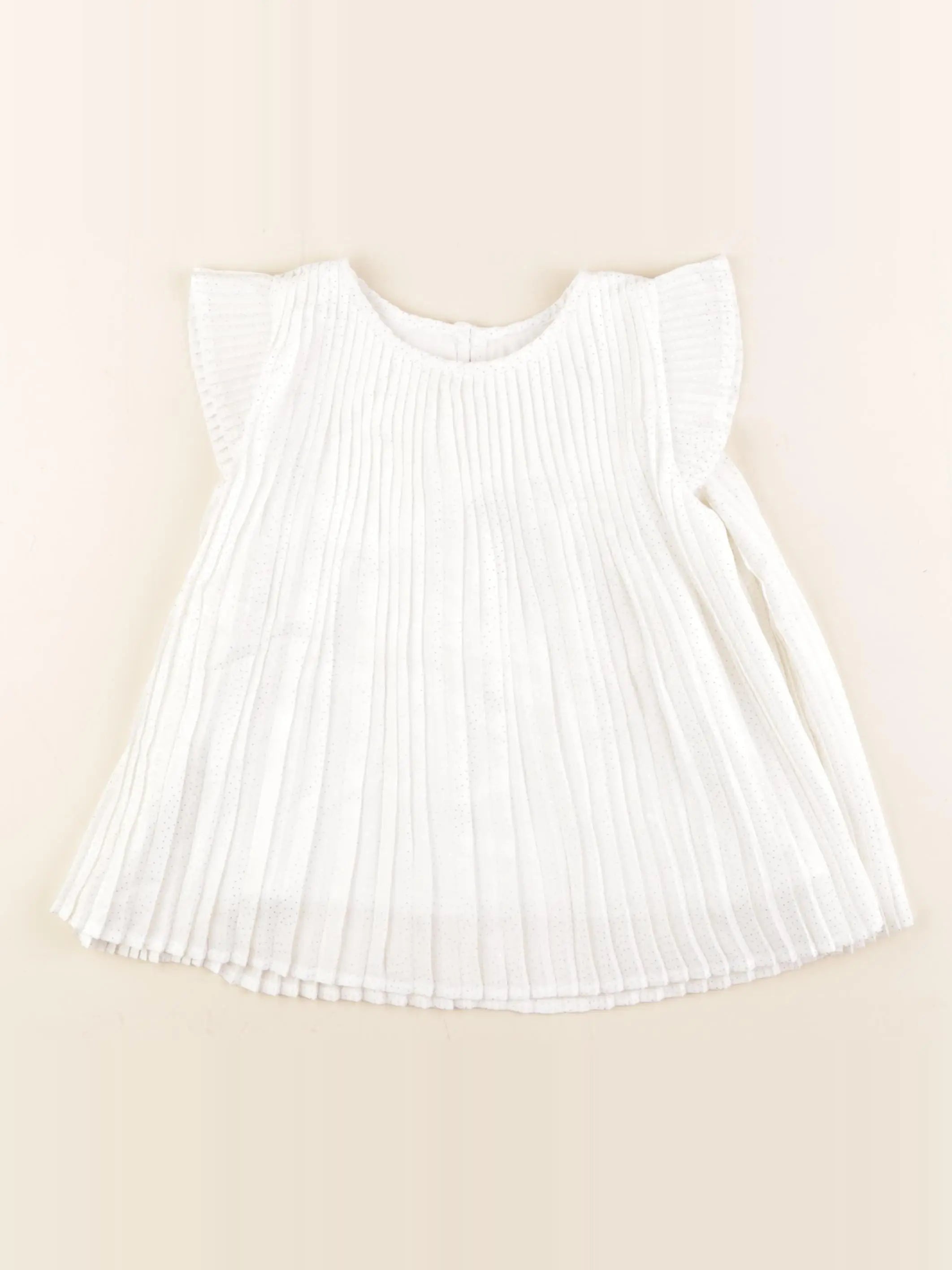 Okaidi - robe blanc, or - 5 ans