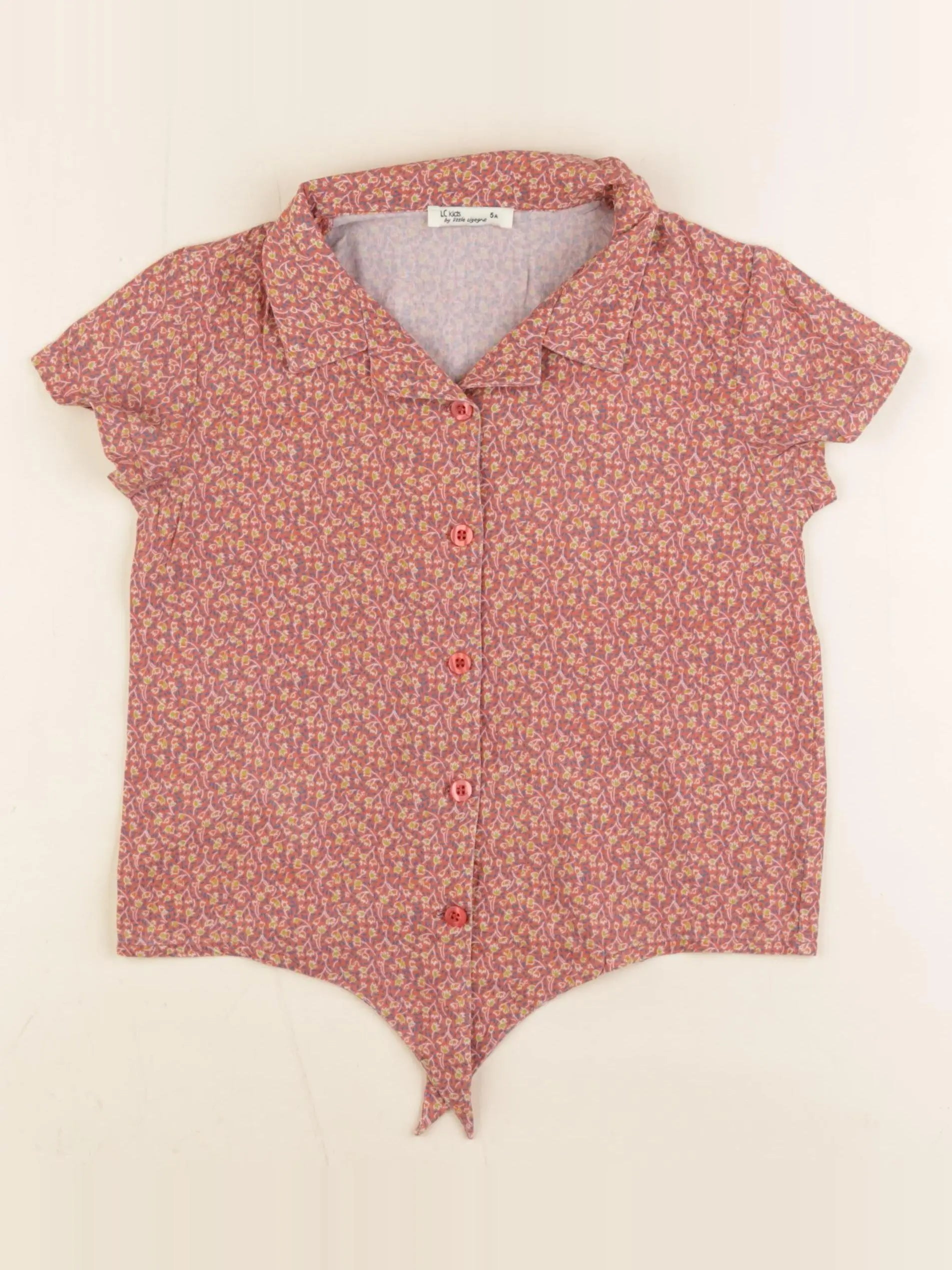 Little Cigogne - chemise rose - 5 ans