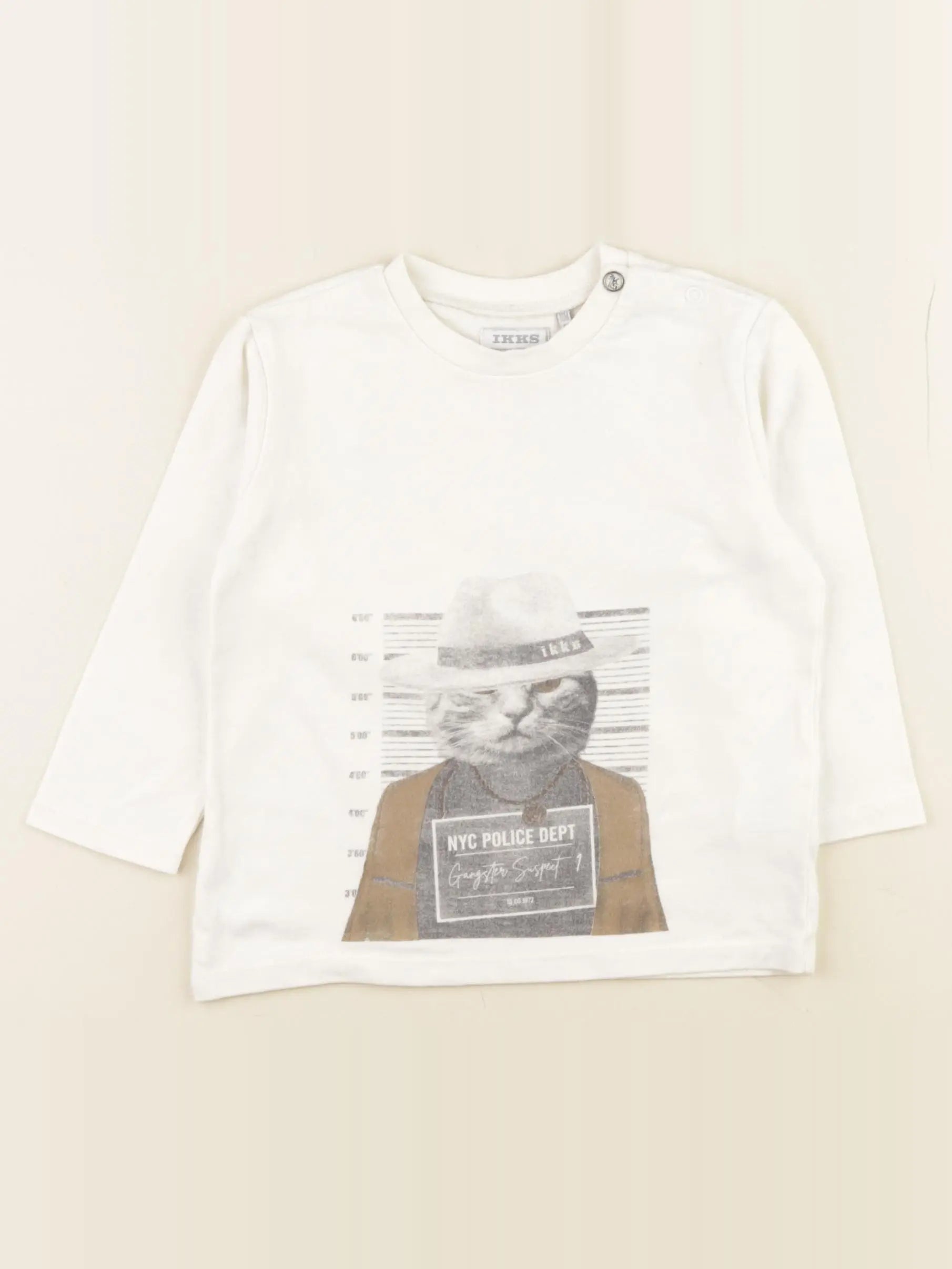 IKKS - tee-shirt beige - 18 mois