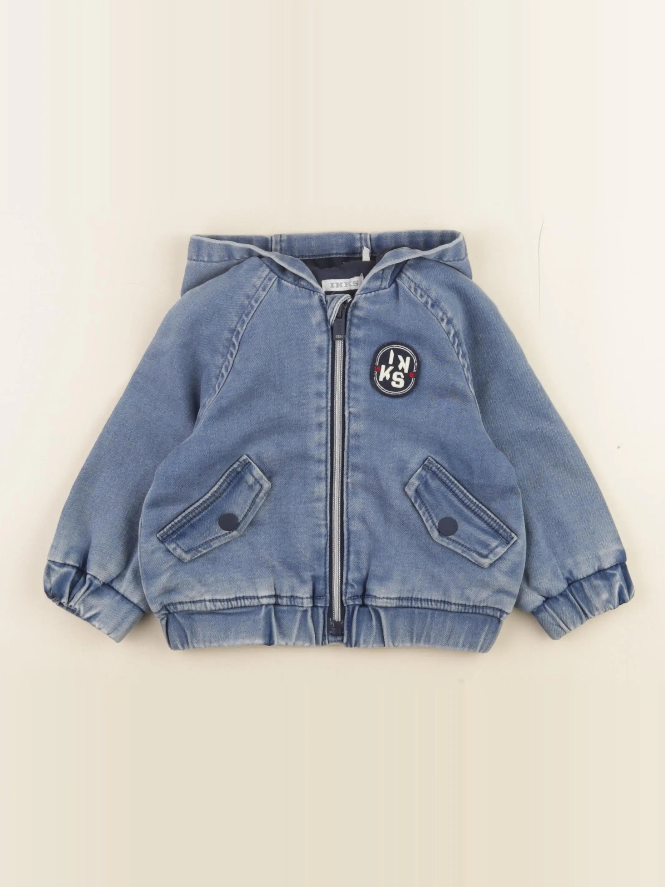 IKKS - veste imprimé au dos bleu - 12 mois