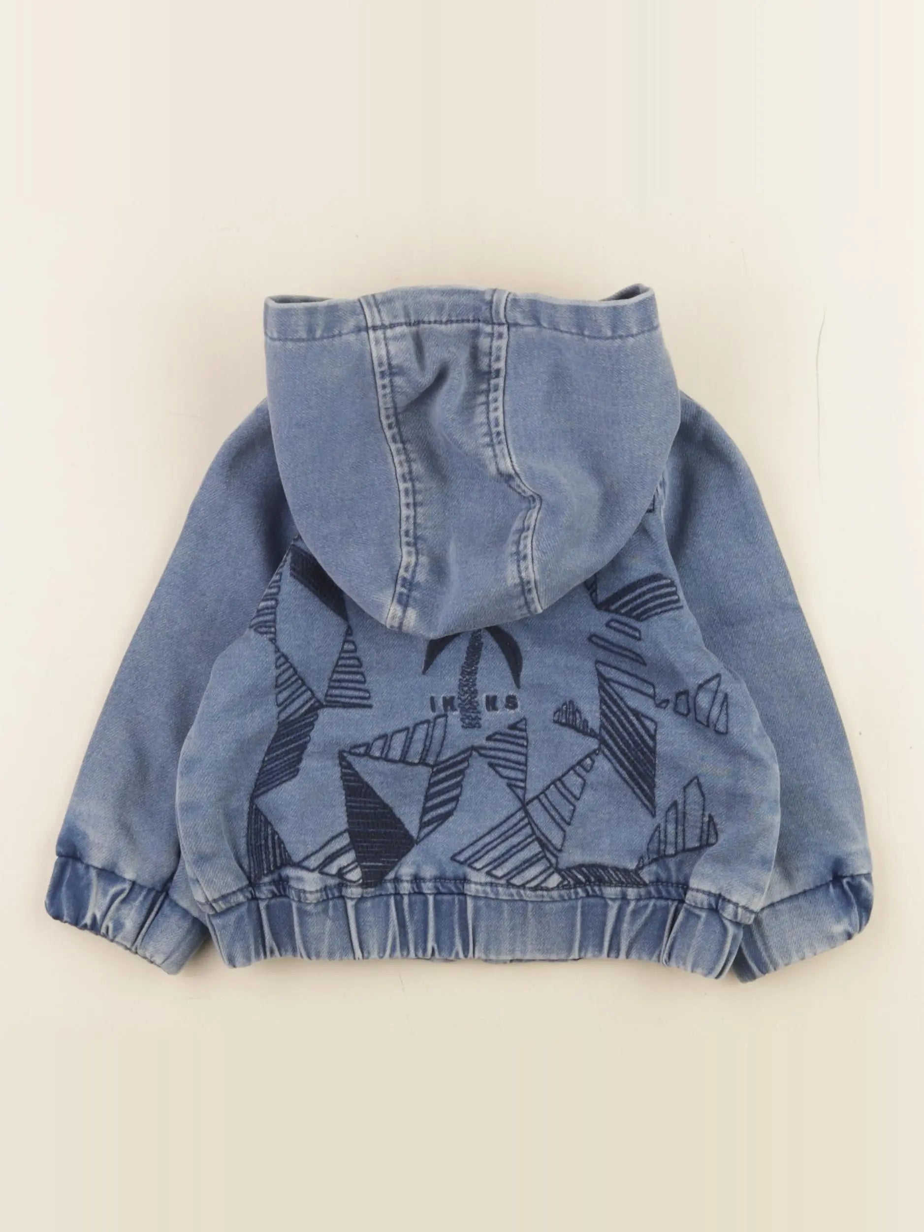 IKKS - veste imprimé au dos bleu - 12 mois