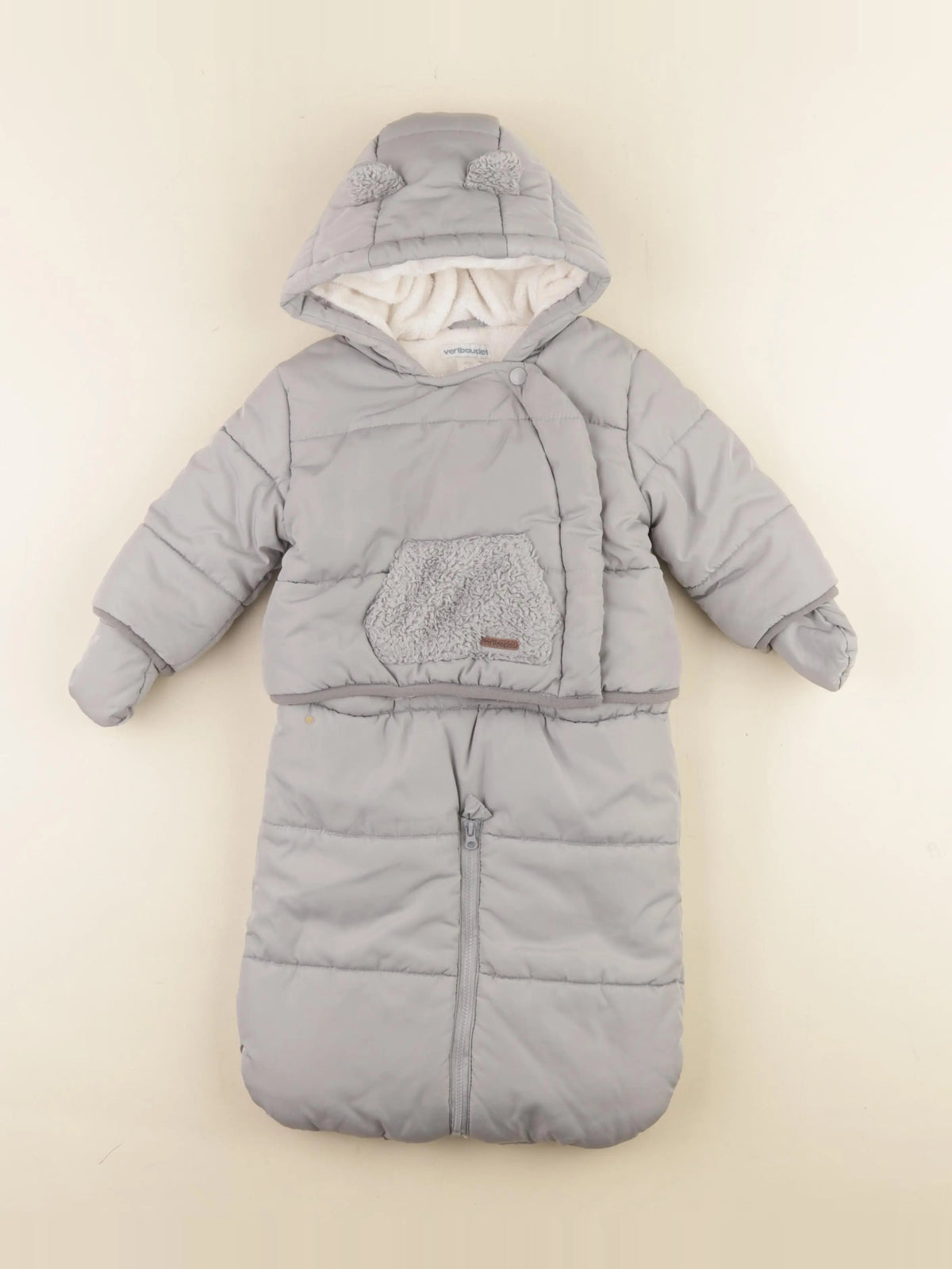 Vertbaudet - nid d'ange gris - 6 mois