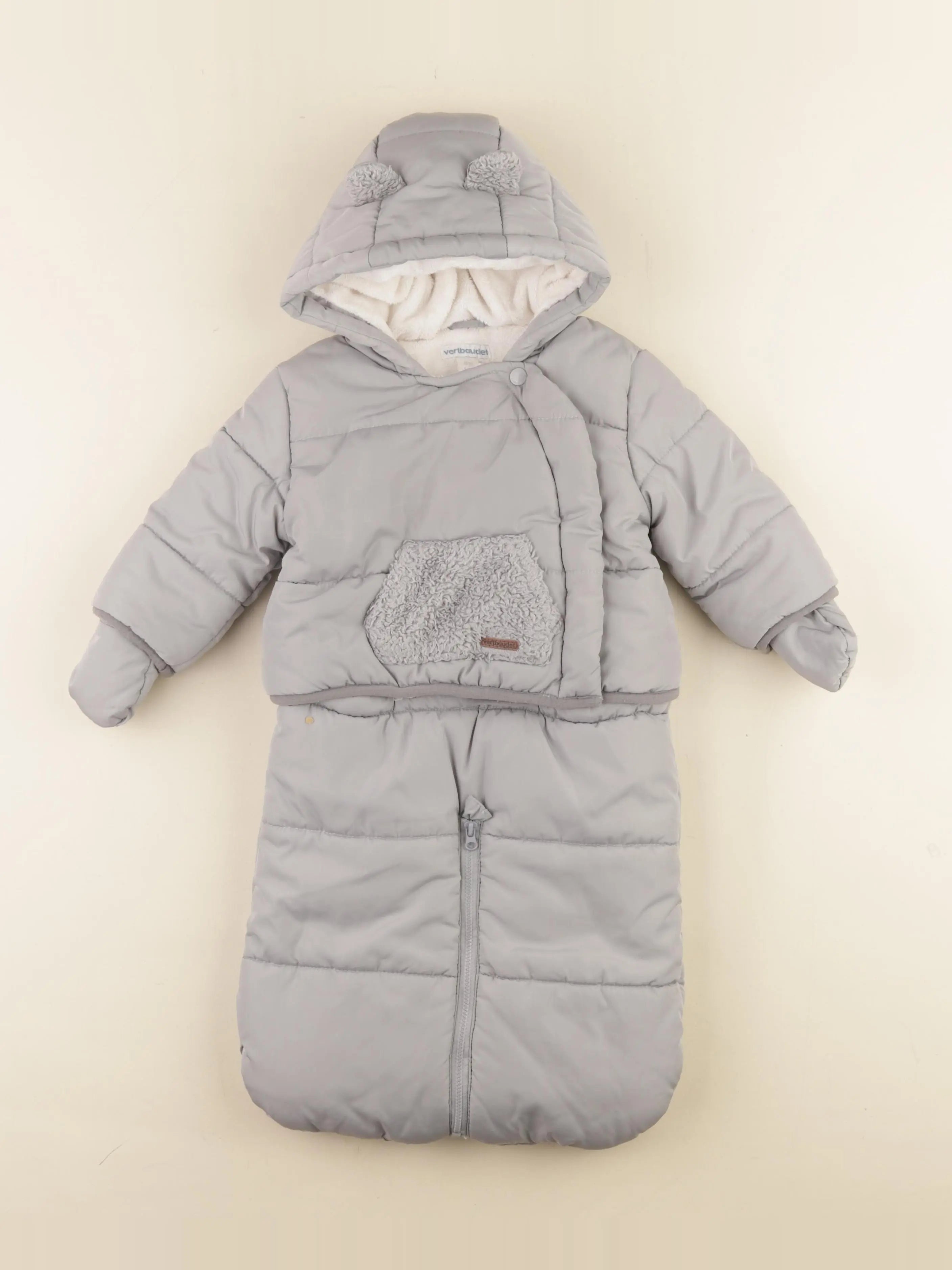 Vertbaudet - nid d'ange gris - 6 mois